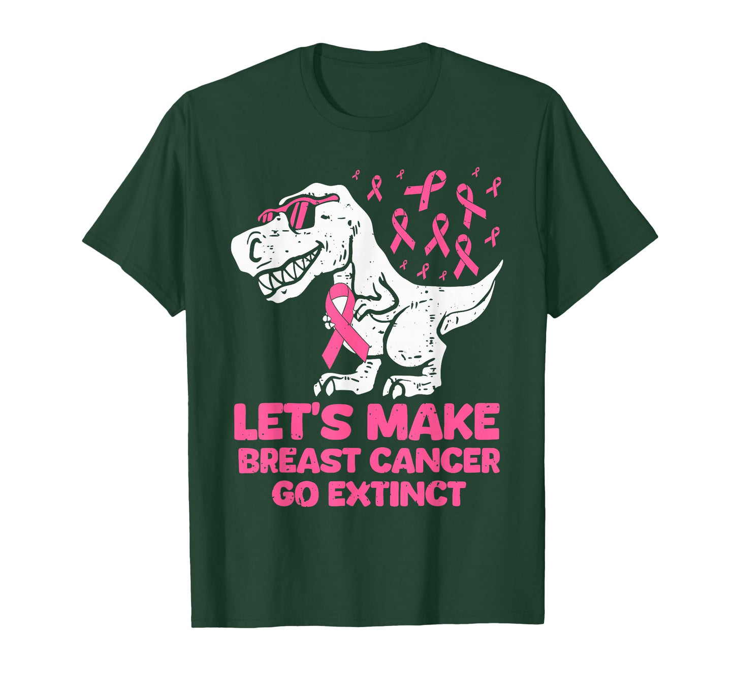 Lets Make Breast Cancer Extinct T-rex Dino Suppoter Toddler T-Shirt