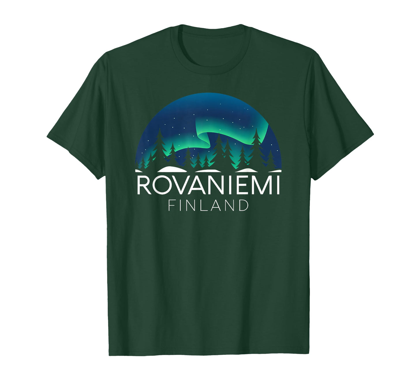 Rovaniemi Finland Northern Lights Arctic Aurora Borealis T-Shirt