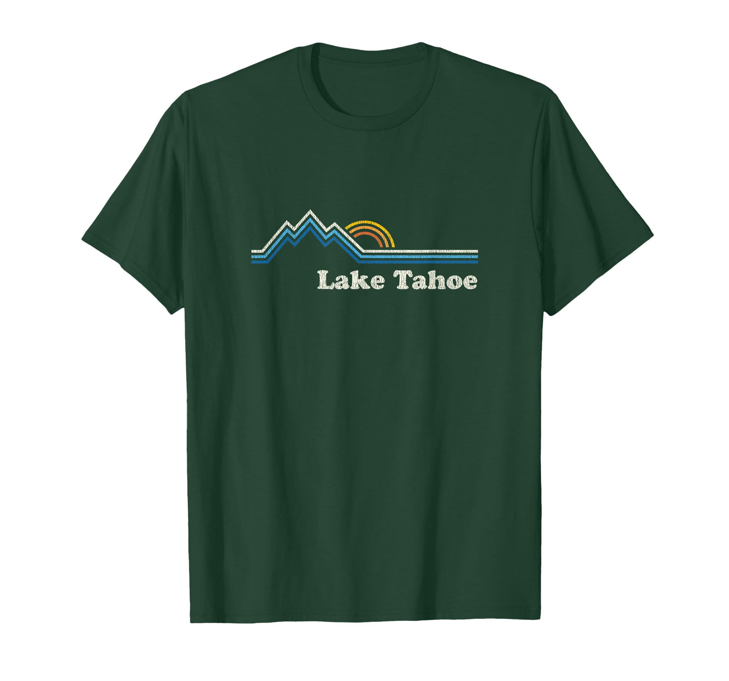 Retro Lake Tahoe California Vintage Sunrise Mountain T-Shirt