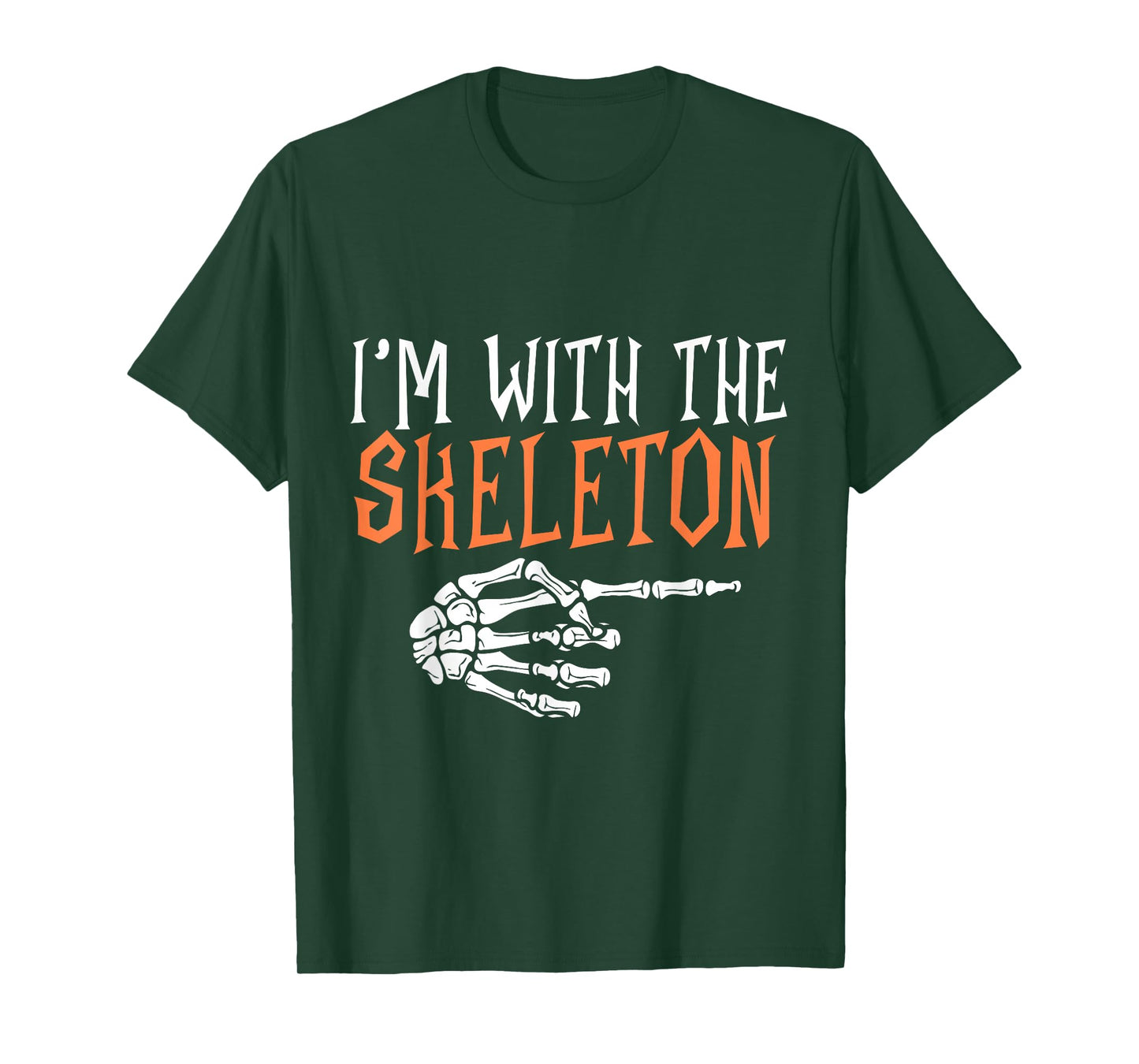I'm with Skeleton Halloween Costume Couples Matching T-Shirt