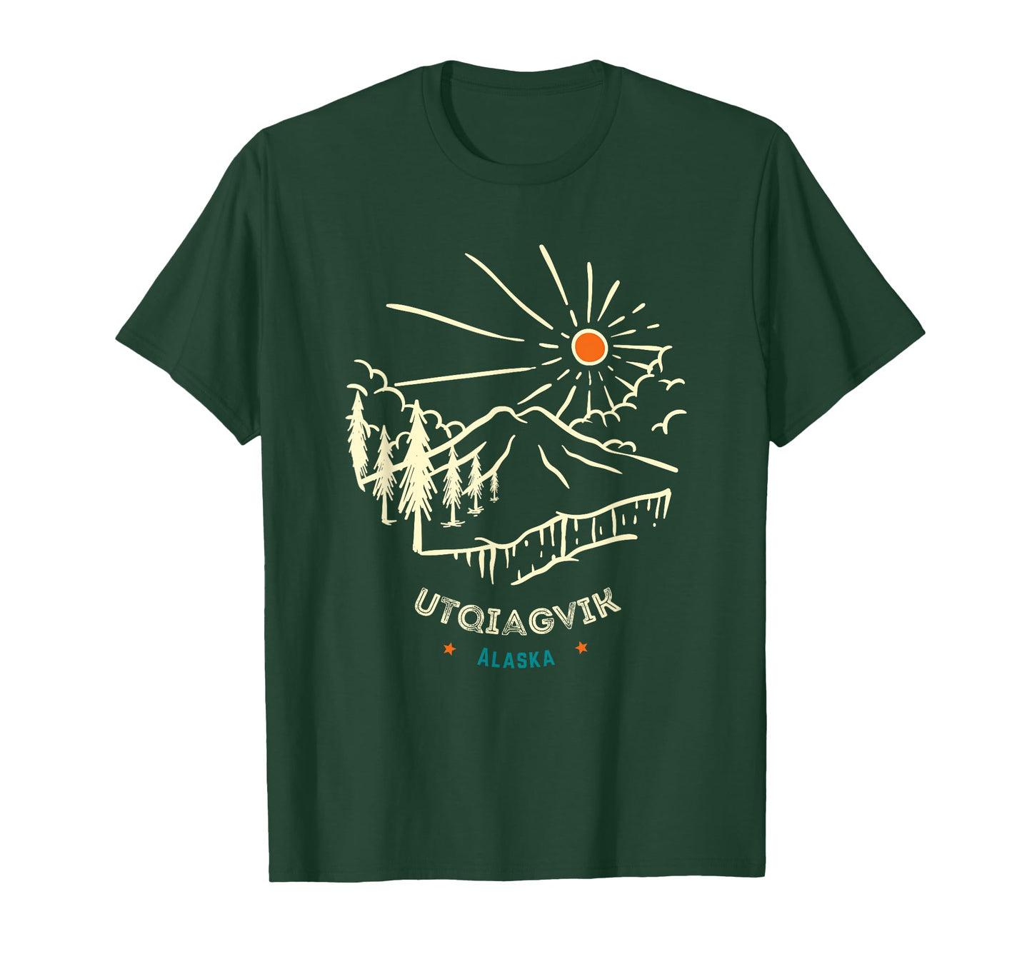 Utqiagvik AK Sunrise & Mountains Outdoor Adventure T-Shirt