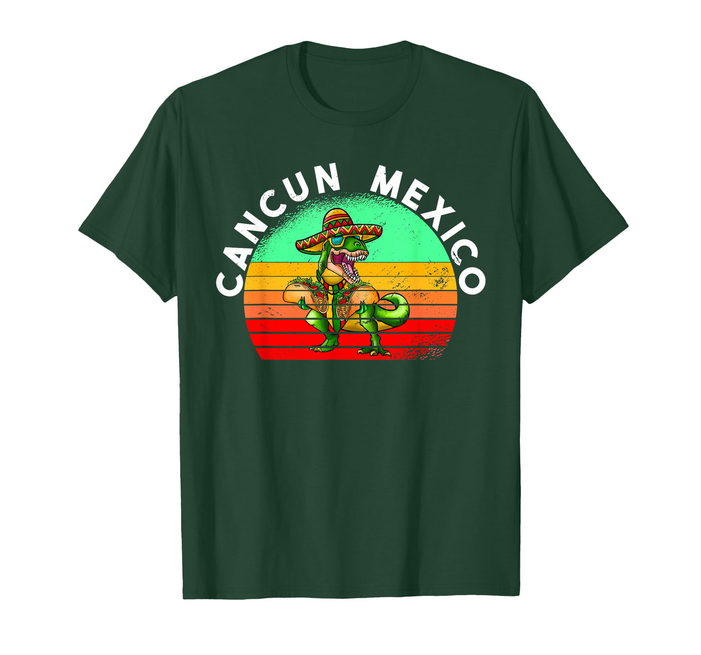 Cancun Mexico Vintage T-Rex T-Shirt
