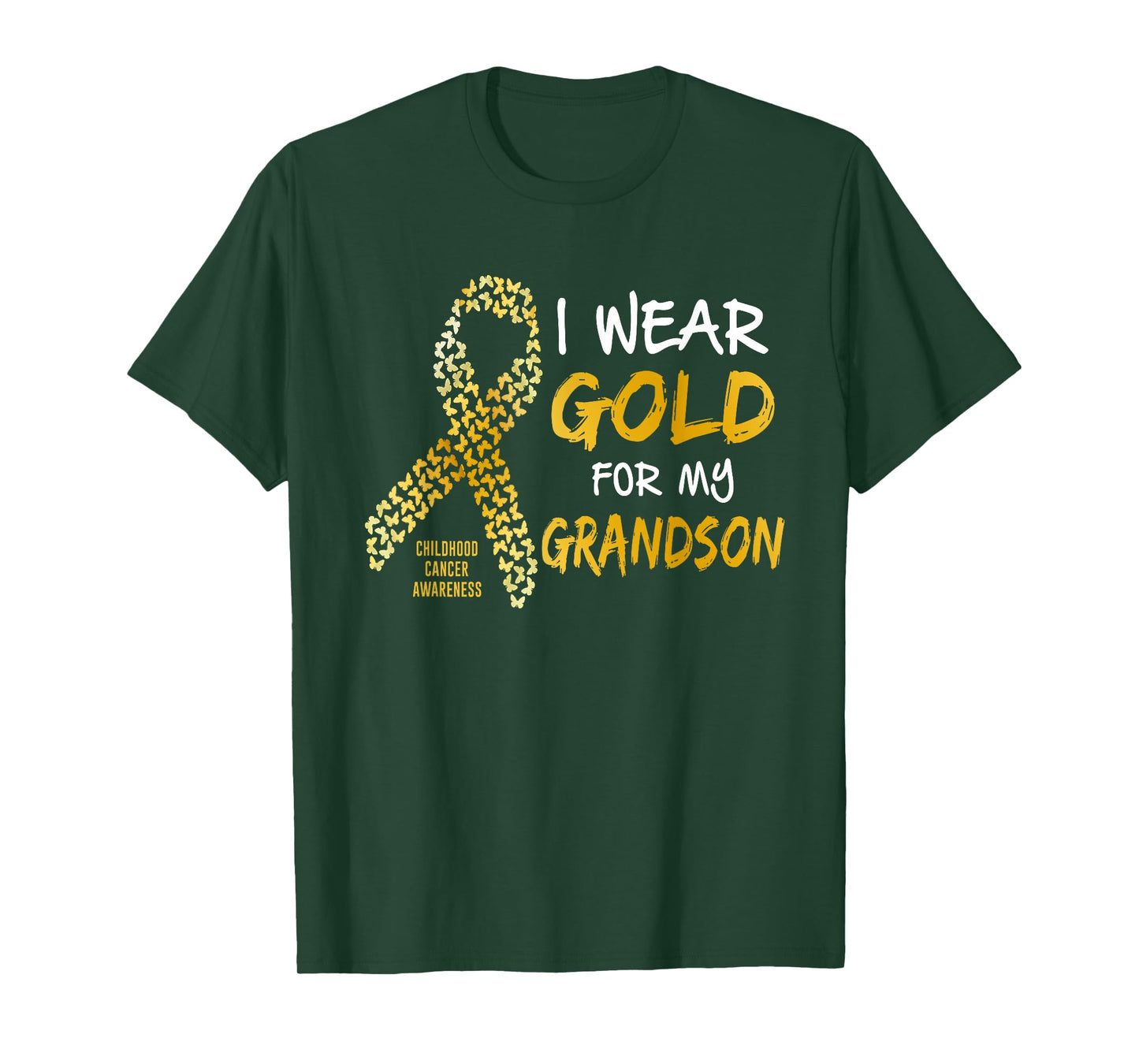 Childhood Cancer Awareness Gold For My Grandson T T-Shirt