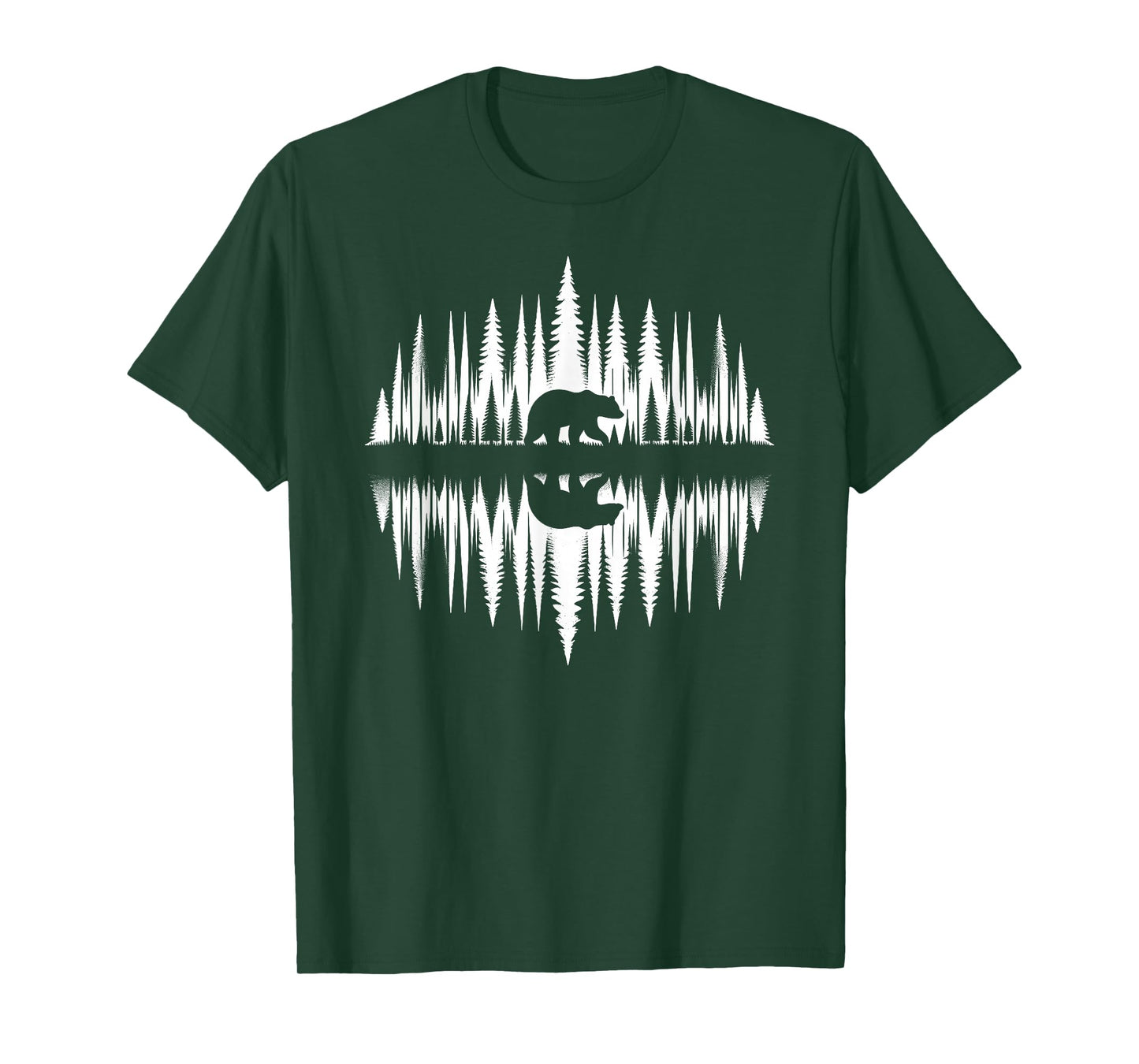 Wildlife Nature Trees Reflection Bear Outdoor Forest T-Shirt