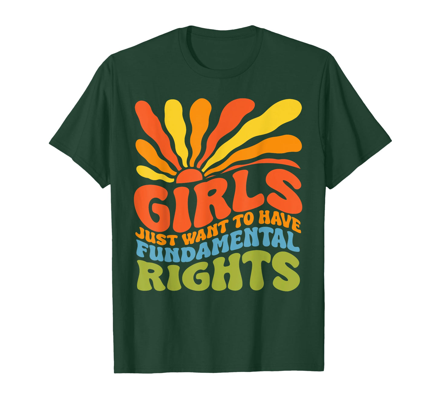 Retro vintage Girls Just Want To Have Fundamental Rights T-Shirt