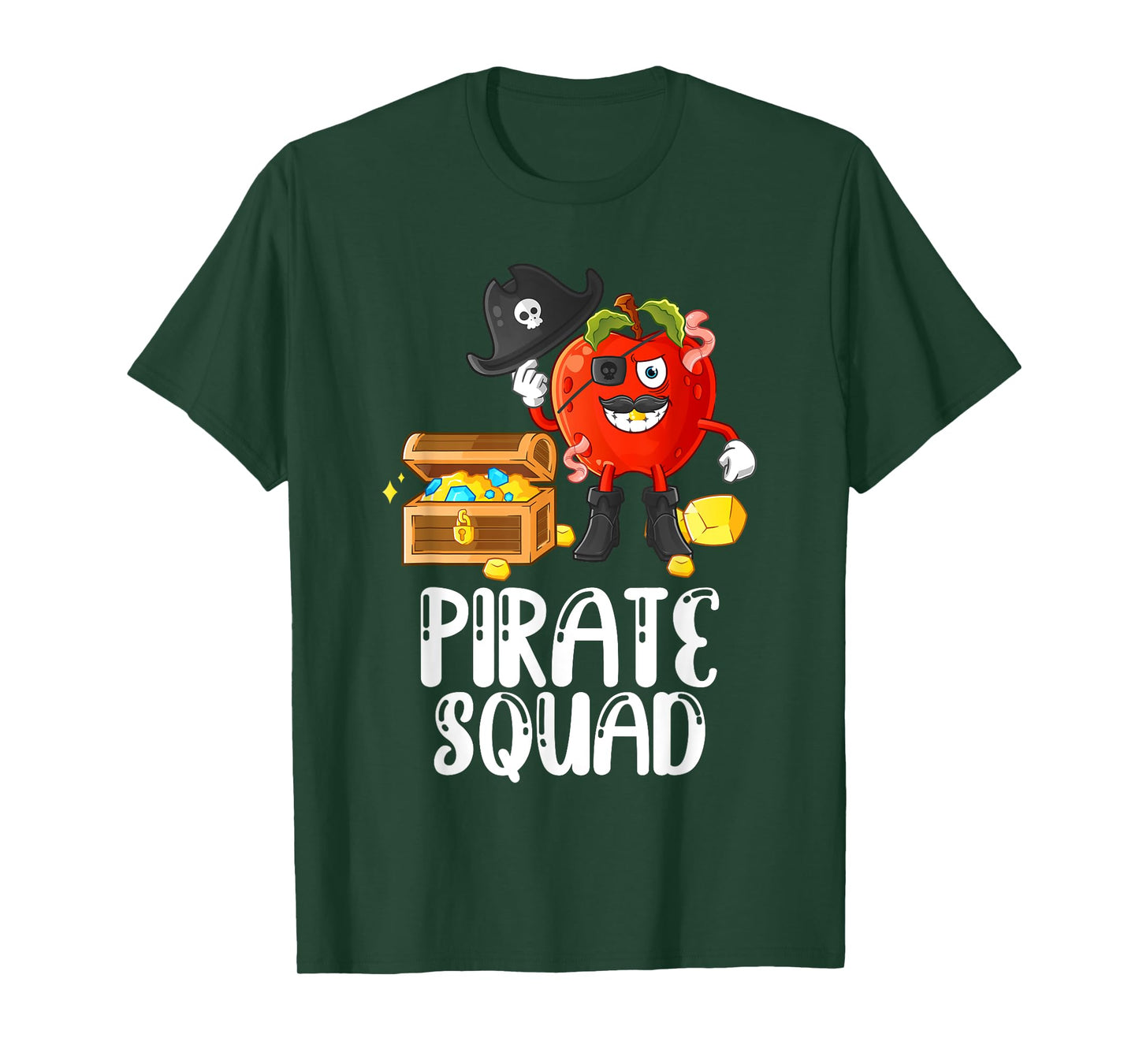 Pirate Squad Funny Apple Teacher Talk Like Pirate Day T-Shirt