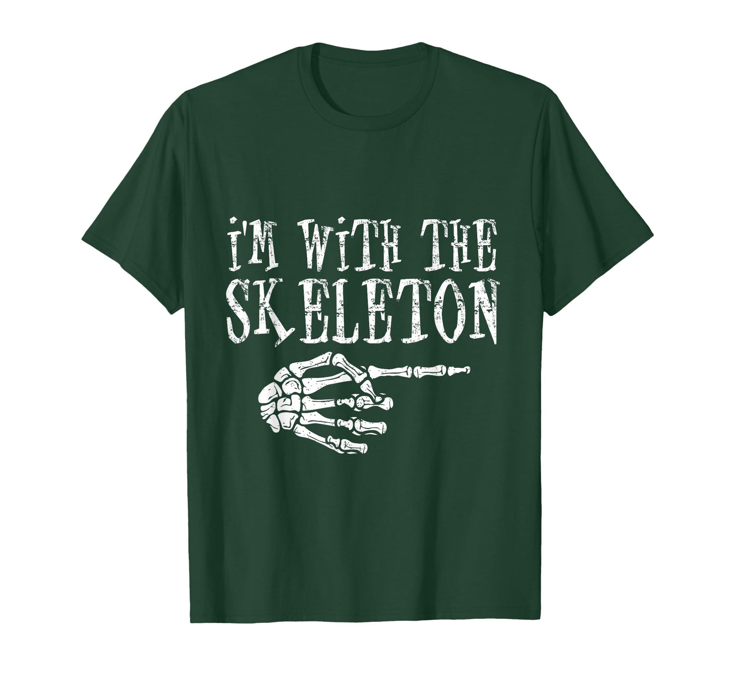 I'm with Skeleton Halloween Costume Couples Matching T-Shirt