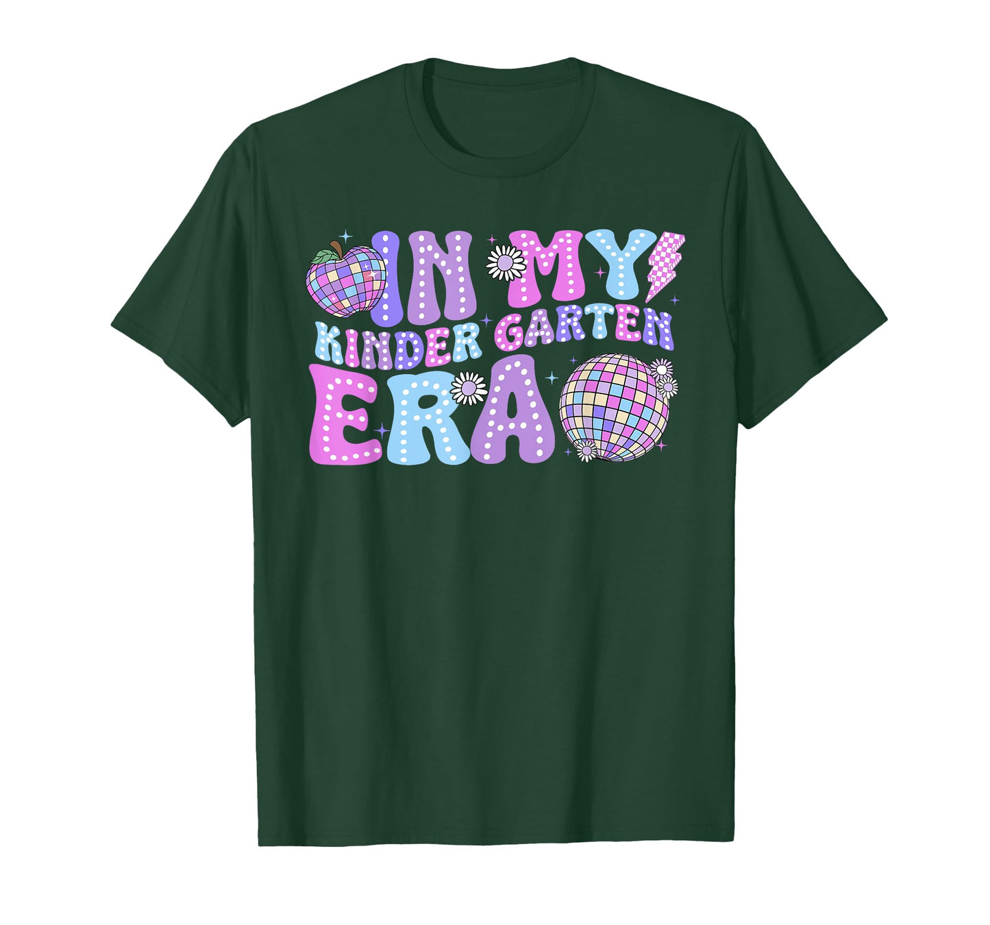 In My Kindergarten Era Retro Back To School Disco Ball T-Shirt