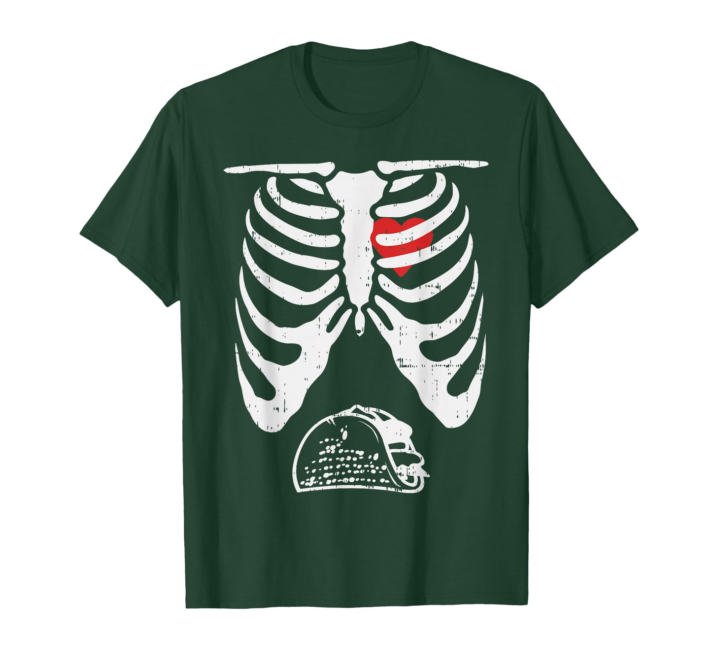 Skeleton Pregnancy Taco Halloween Mexican Baby Reveal Dad T-Shirt