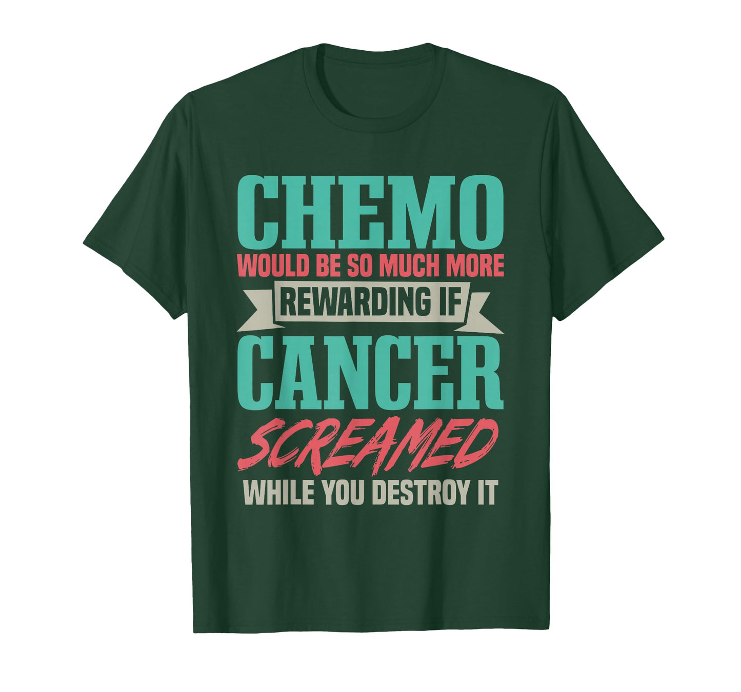 Chemo Chemotherapy Tee Shirt - Women's Cancer Awareness T-Shirt - Black - Small - Short Sleeve - Crew Neck - Regular Fit - Unisex-Adults