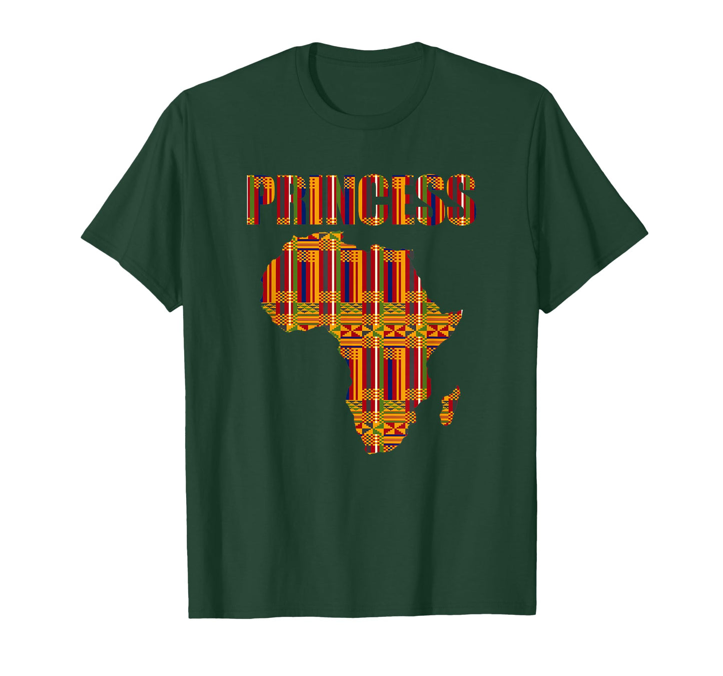 Africa Princess Kente Pattern Juneteenth Africa Princess T-Shirt