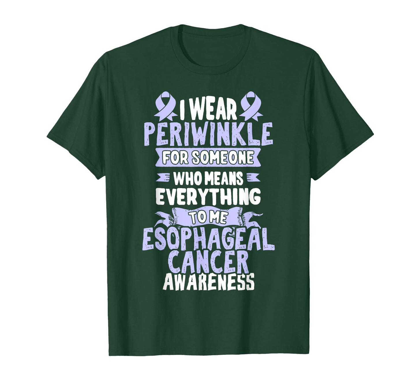 Esophageal Cancer Awareness Tee - Periwinkle Ribbon T-Shirt