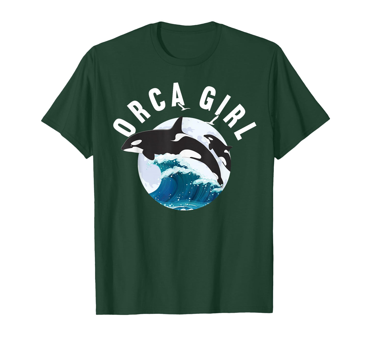 Orca Girl Wild Whale Family Sea Animal Wildlife Boys & Girls T-Shirt