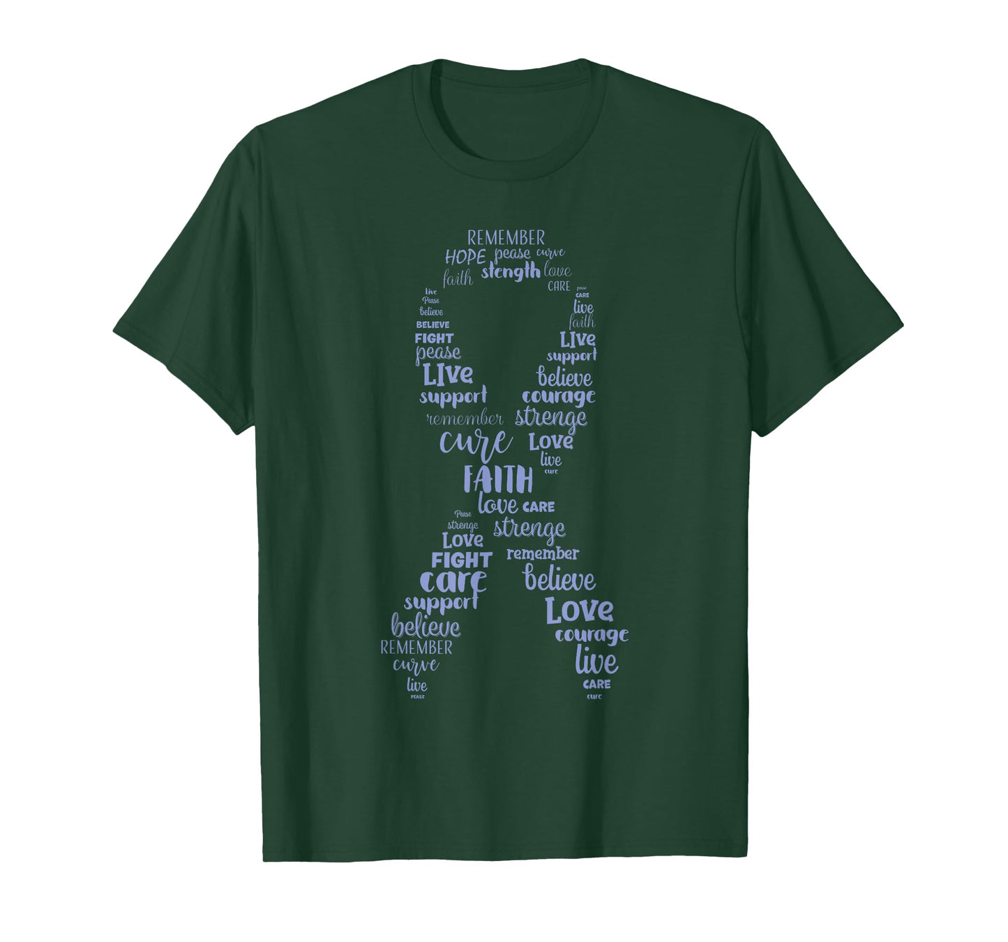 Esophageal Cancer Awareness Purple Periwinkle Ribbon T-Shirt