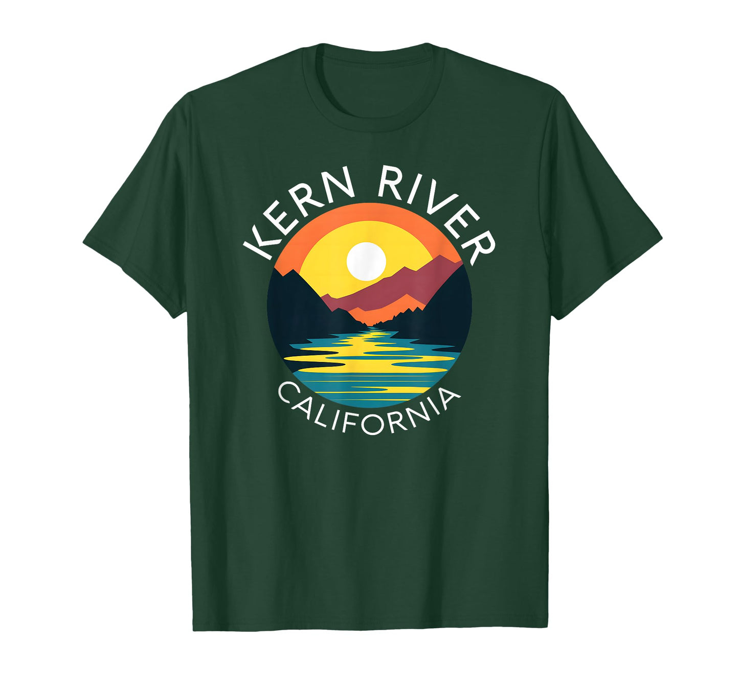 Kern River California Sequoia Forest Kernville Retro Camping T-Shirt