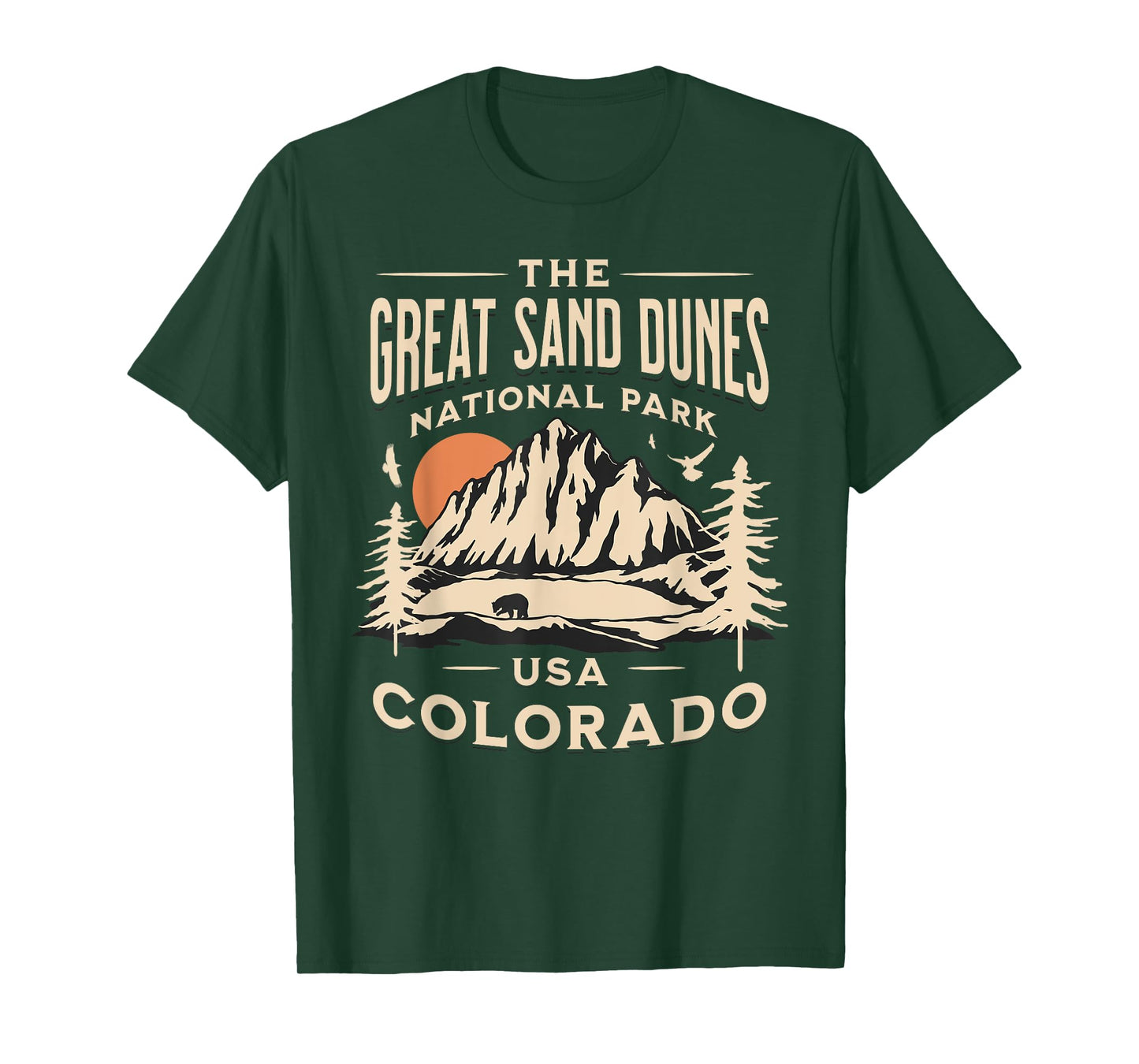 Great Sand Dunes National Park Colorado Hike Outdoors Retro T-Shirt