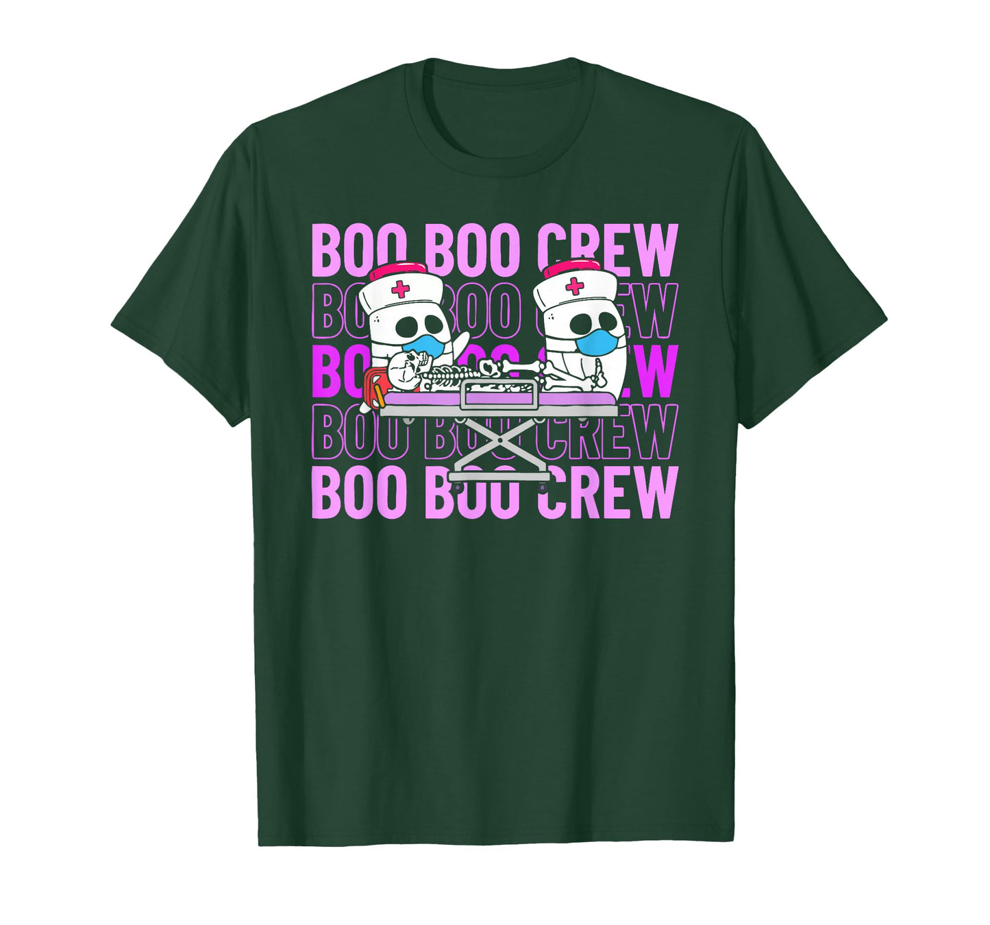 Boo Boo Crew Halloween Nurse Skeleton T-Shirt