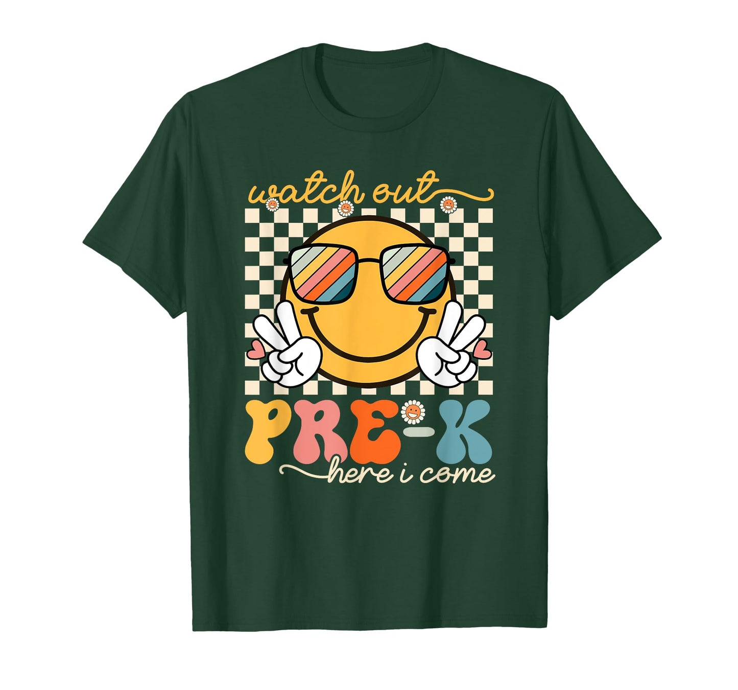Watch Out Pre-K Grade Here I Come Back To School Pre-K Smile T-Shirt