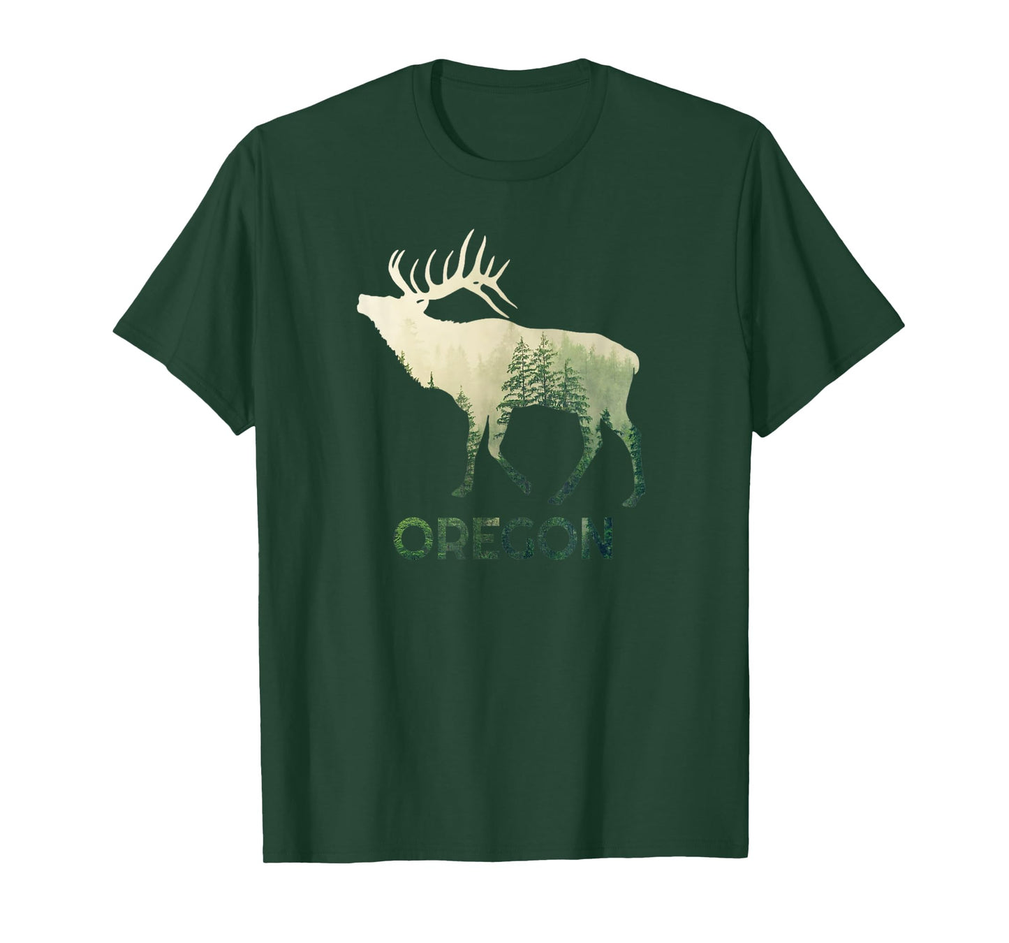 Oregon Pride Elk Forest Wildlife Nature Mountain Proud T-Shirt