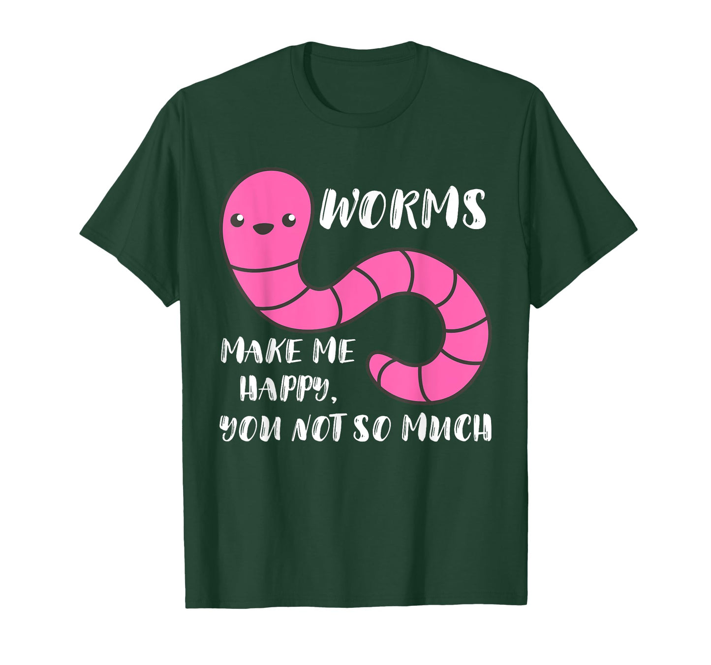 Worm Farmer Worms Makes Me Happy Vermiculture Worm Farming T-Shirt