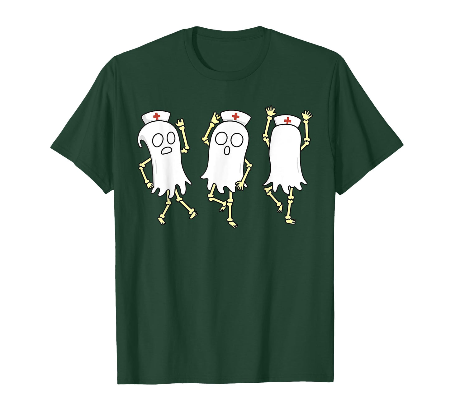 Funny Nurse Ghost Dance Cute Halloween Medical Costume T-Shirt