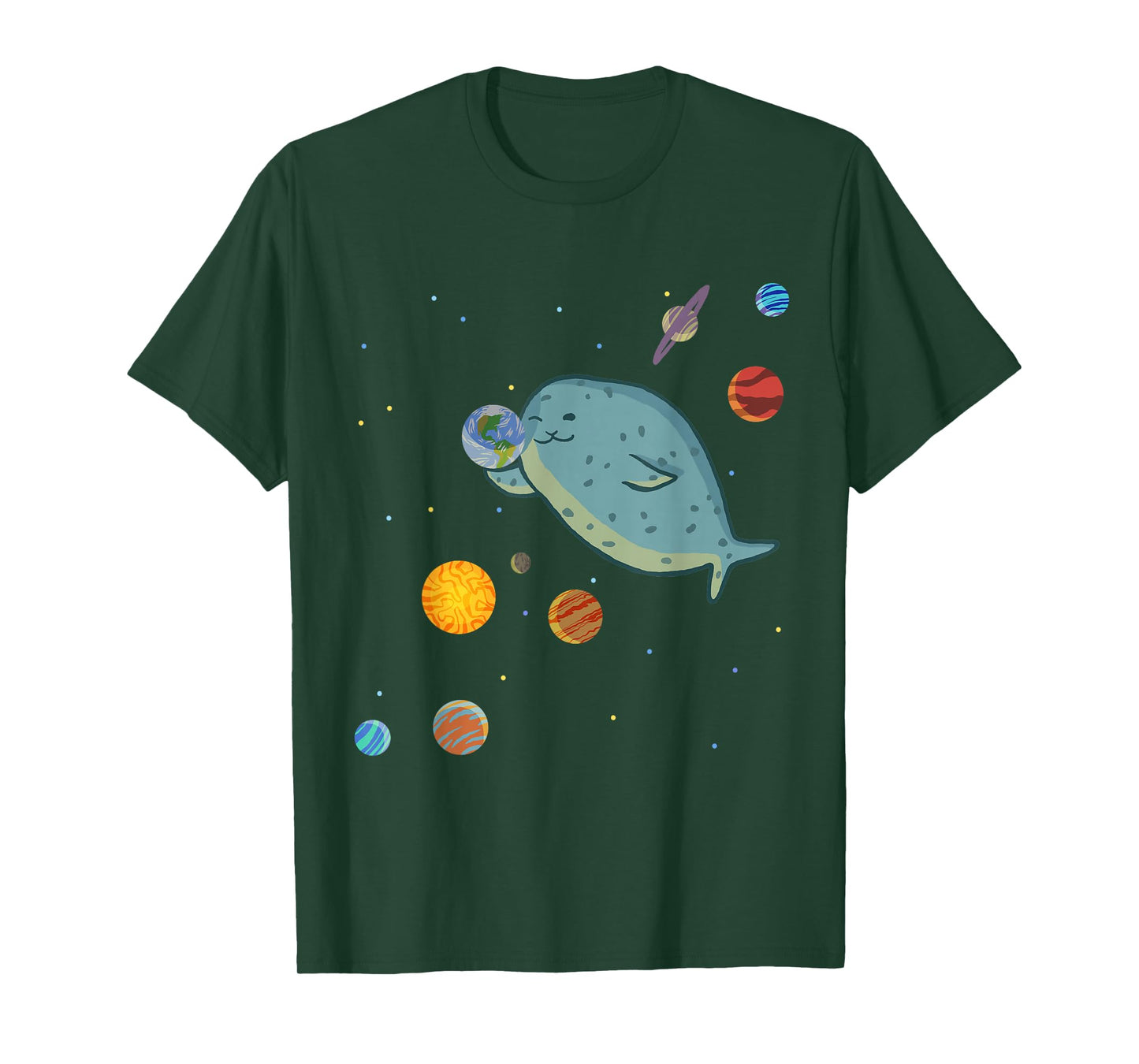Space Seal Exploring the Planets, Stars, and Solar System T-Shirt