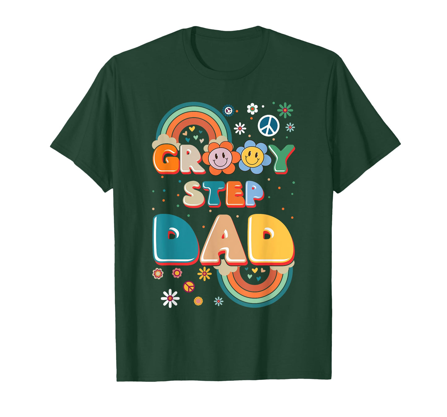 Groovy Step Dad Stepdaddy Step Father Father's Day Retro T-Shirt