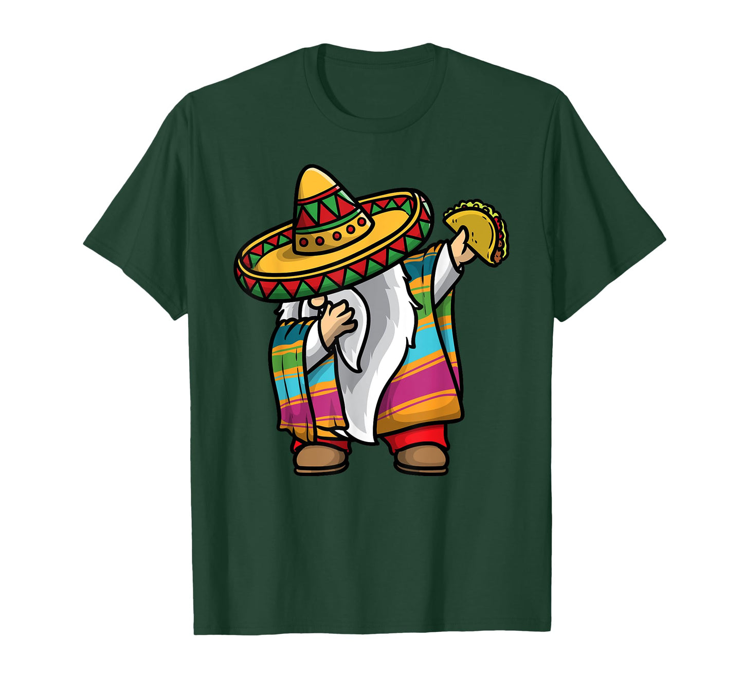 Cinco De Mayo Gnomes Taco Mexican Gnome Poncho Kids Women T-Shirt