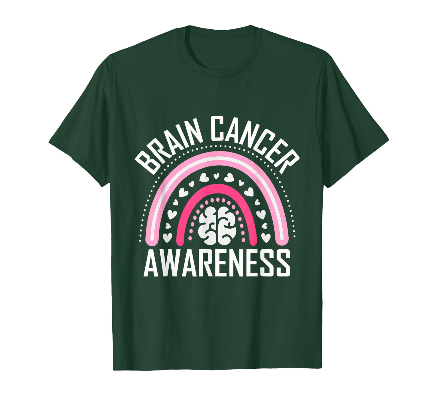 Boho Rainbow Brain Cancer Awareness T-Shirt
