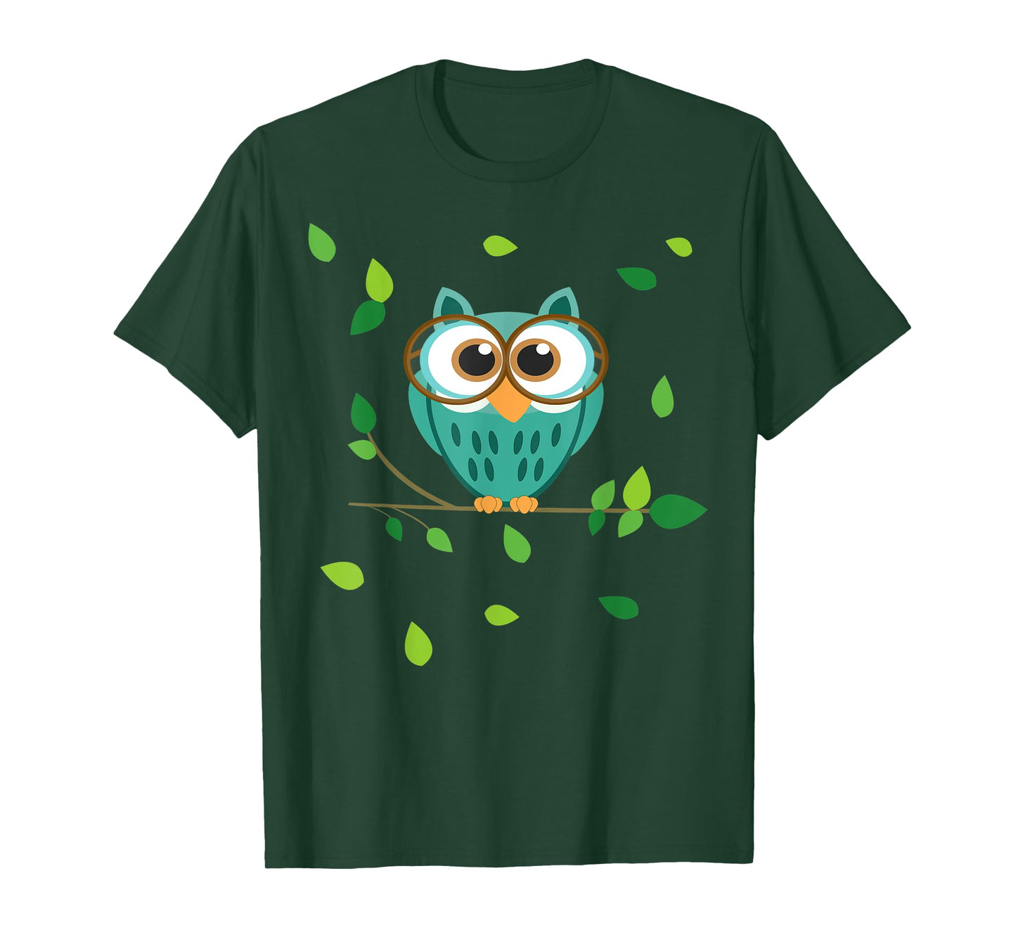Cute little Owl in the Forest Owls Baby on a Branch T-Shirt
