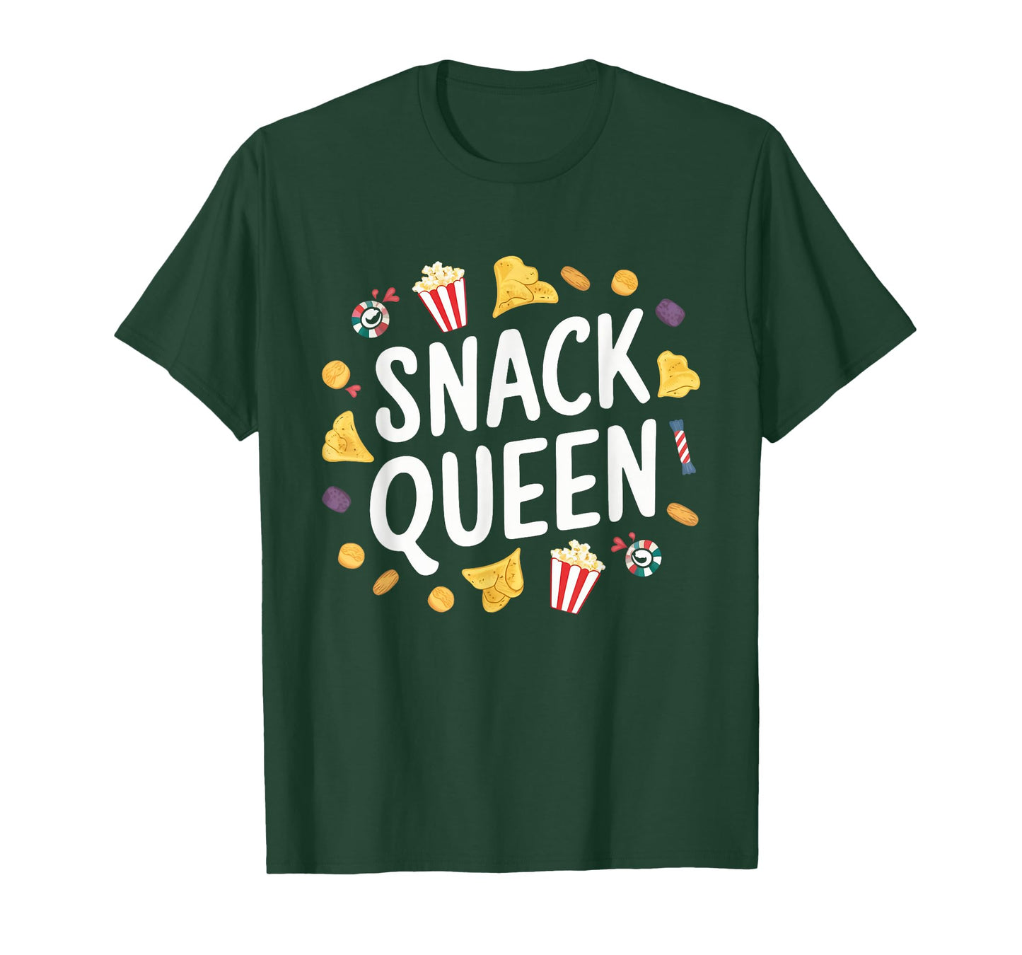 Snack Queen Baking Cooking Eating Food Lover Women Girls T-Shirt