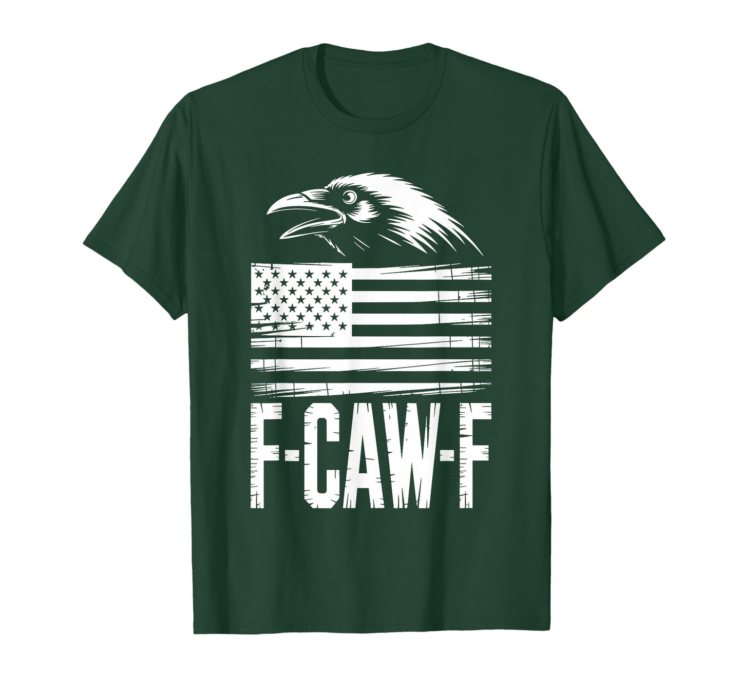 F-CAW-F Black Crow FCAWF Meme US Flag T-Shirt