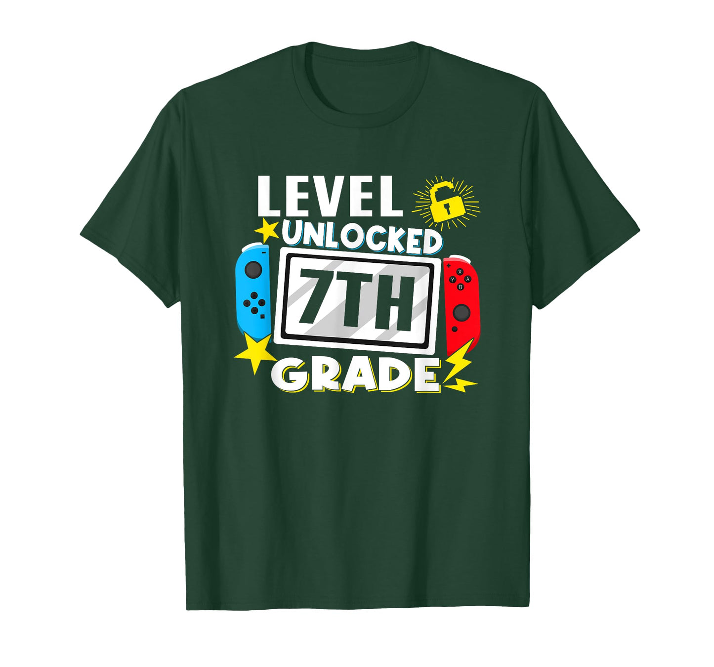 First Day Of 7th Grade Level Unlocked Game Back To School T-Shirt