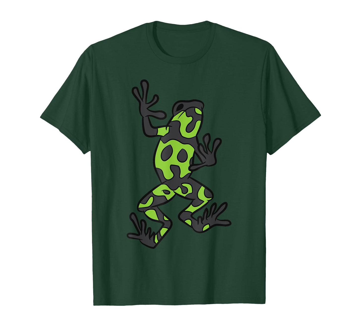 Green And Black Poison Arrow Frog Green Poison Dart Frog T-Shirt