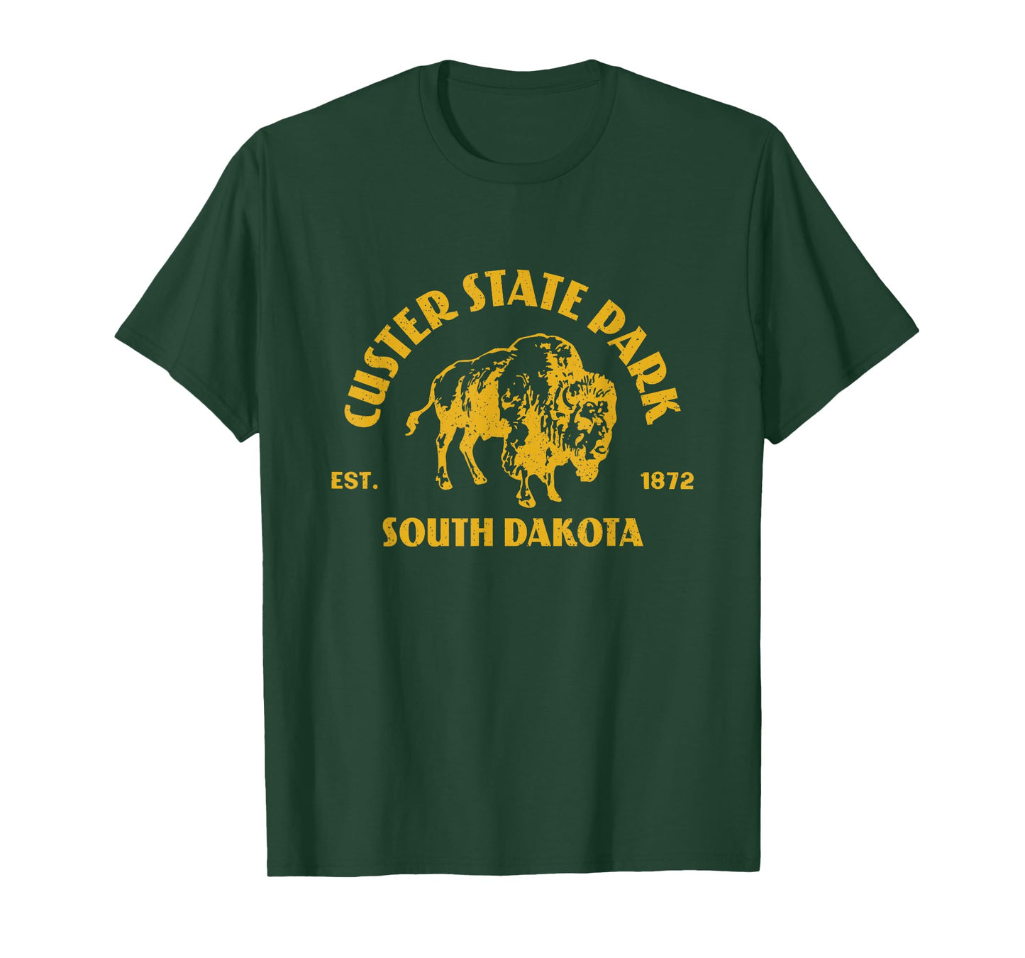 Vintage Bison Custer State Park South Dakota Travel Souvenir T-Shirt