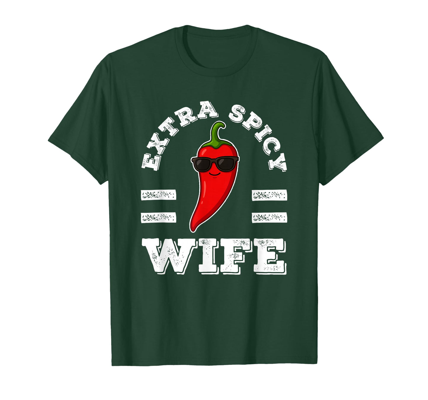Extra Spicy Wife for Women Foodie Humor Hot Chili Pepper Pun T-Shirt