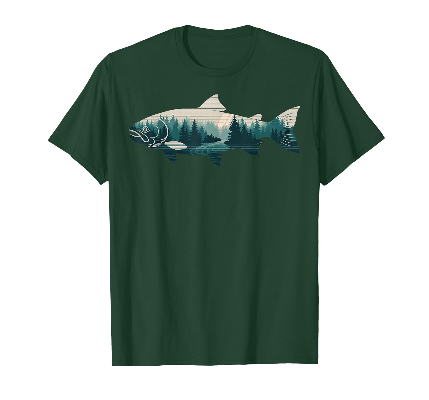 Fish Nature Forest Fishing Camping T-Shirt