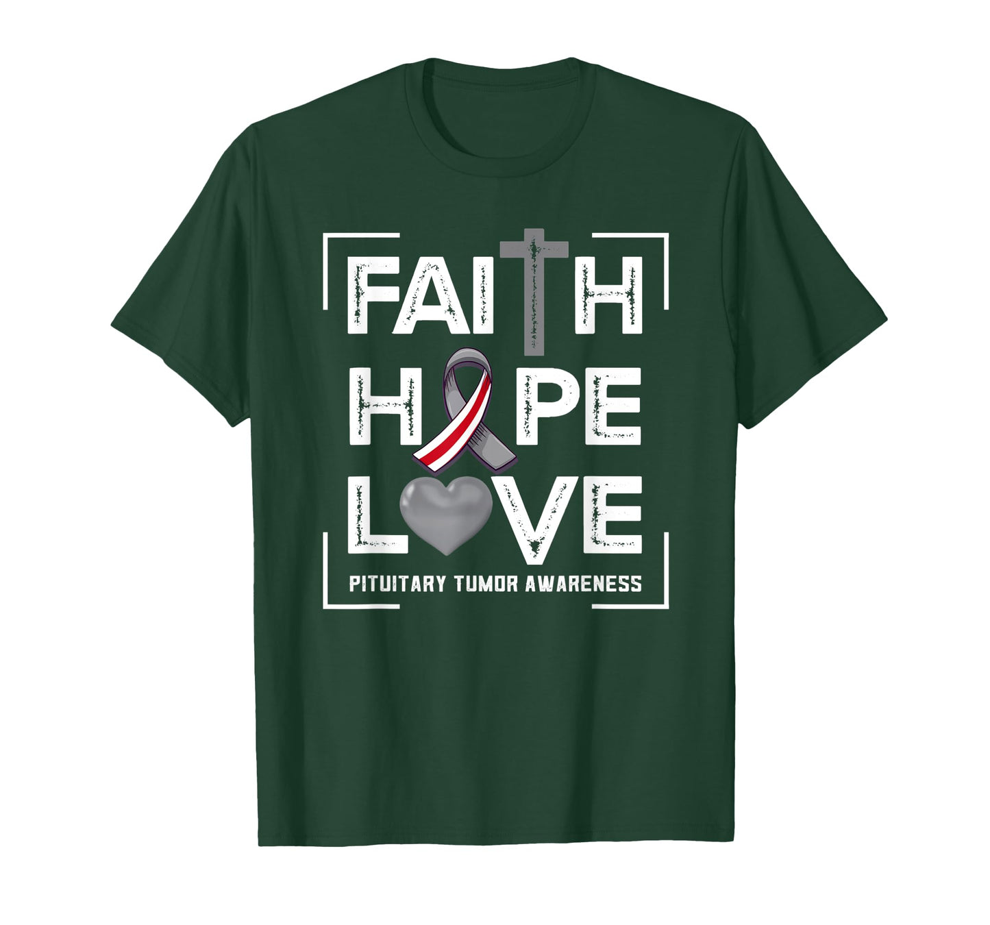 Faith Hope Love Pituitary Tumor Awareness T-Shirt