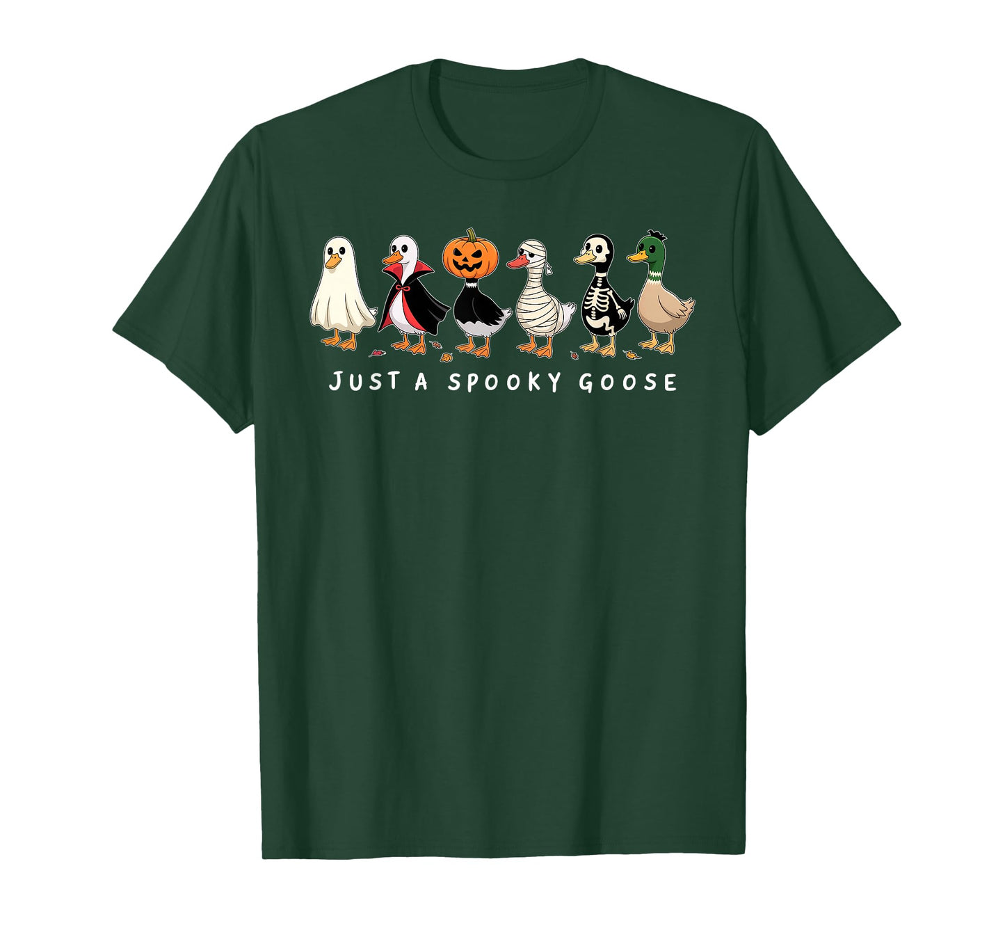 Just A Spooky Goose Halloween Silly Goose Funny Halloween T-Shirt