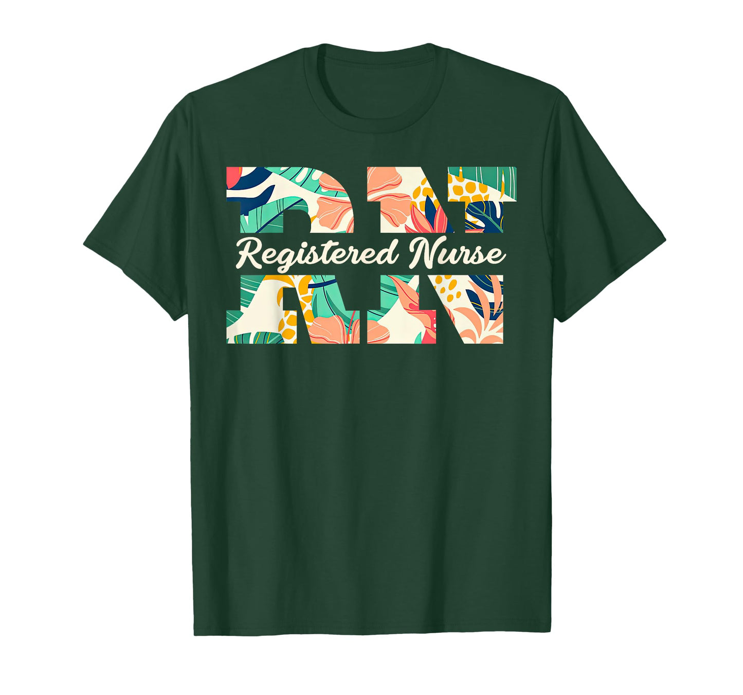 Retro RN Tropical Registered Nurse Aloha Summer Vacation T-Shirt
