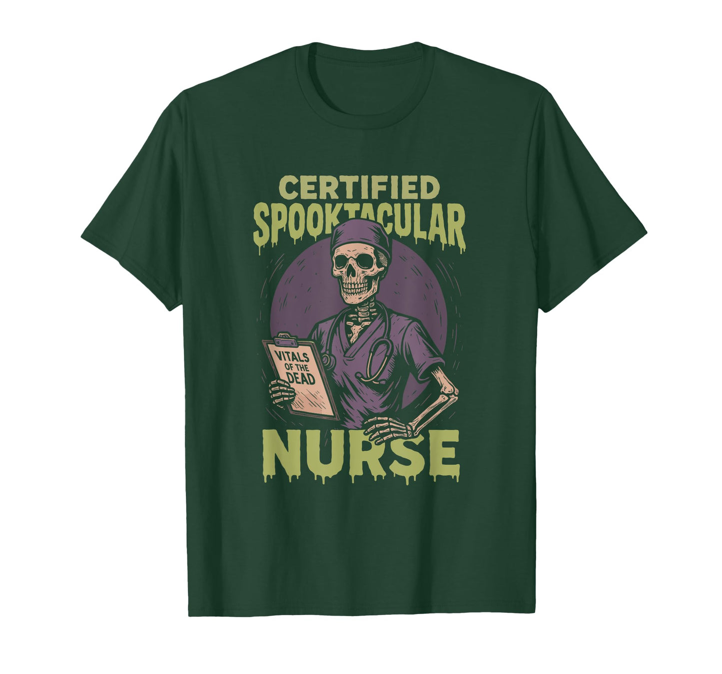 Certified Spooktacular Nurse Meme Design T-Shirt