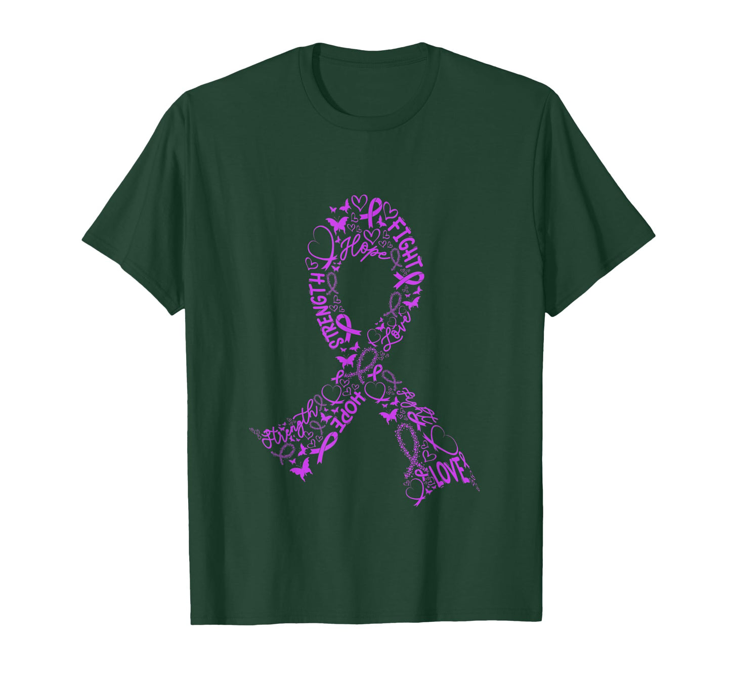 Leiomyosarcoma Cancer Warrior Purple Ribbon Awareness Gifts T-Shirt
