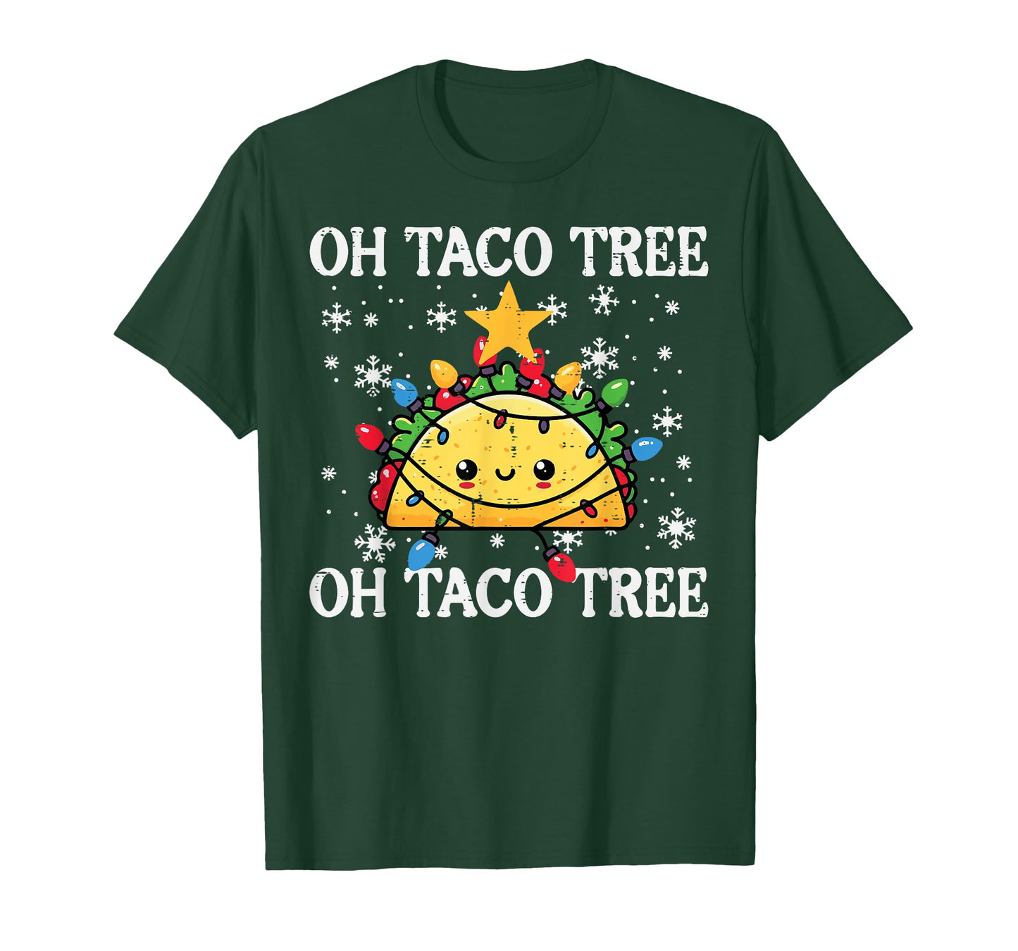 Christmas Oh Taco Tree Xmas Mexican Food Men Women Boys Kids T-Shirt