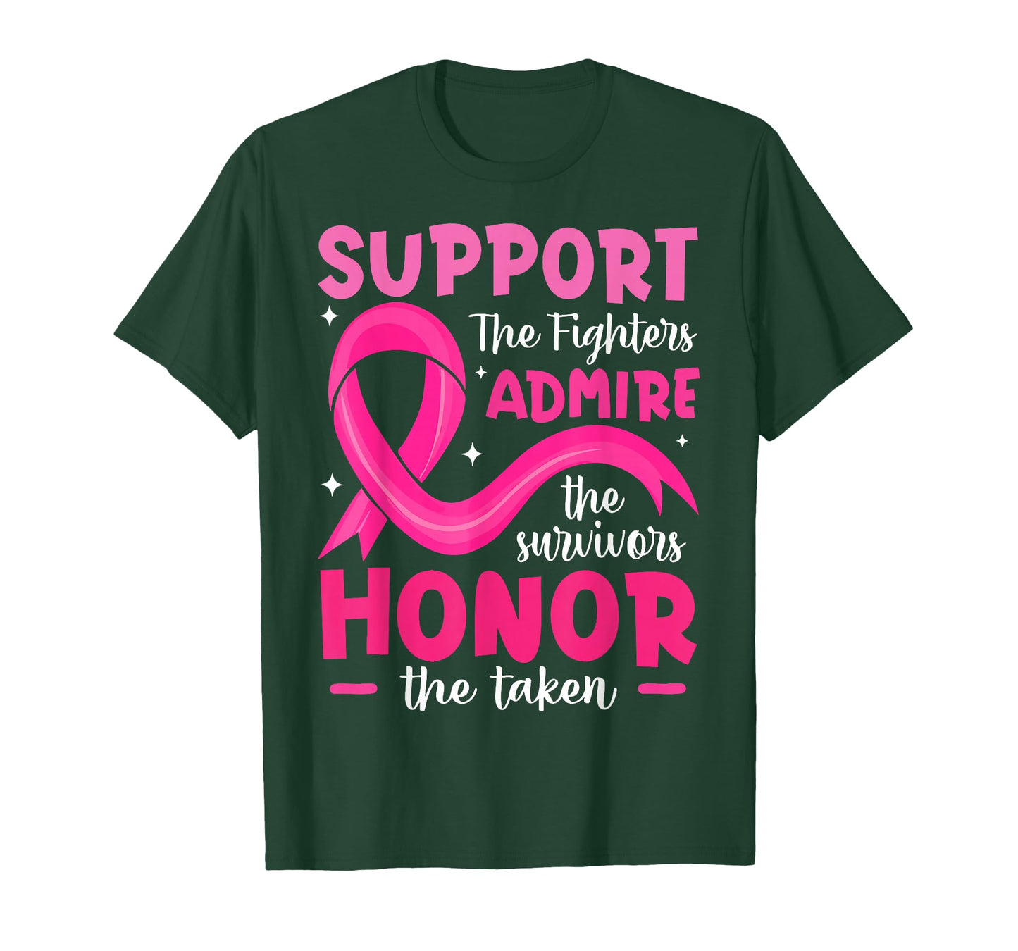 Breast Cancer Support Admire Honor Breast Cancer Awareness T-Shirt