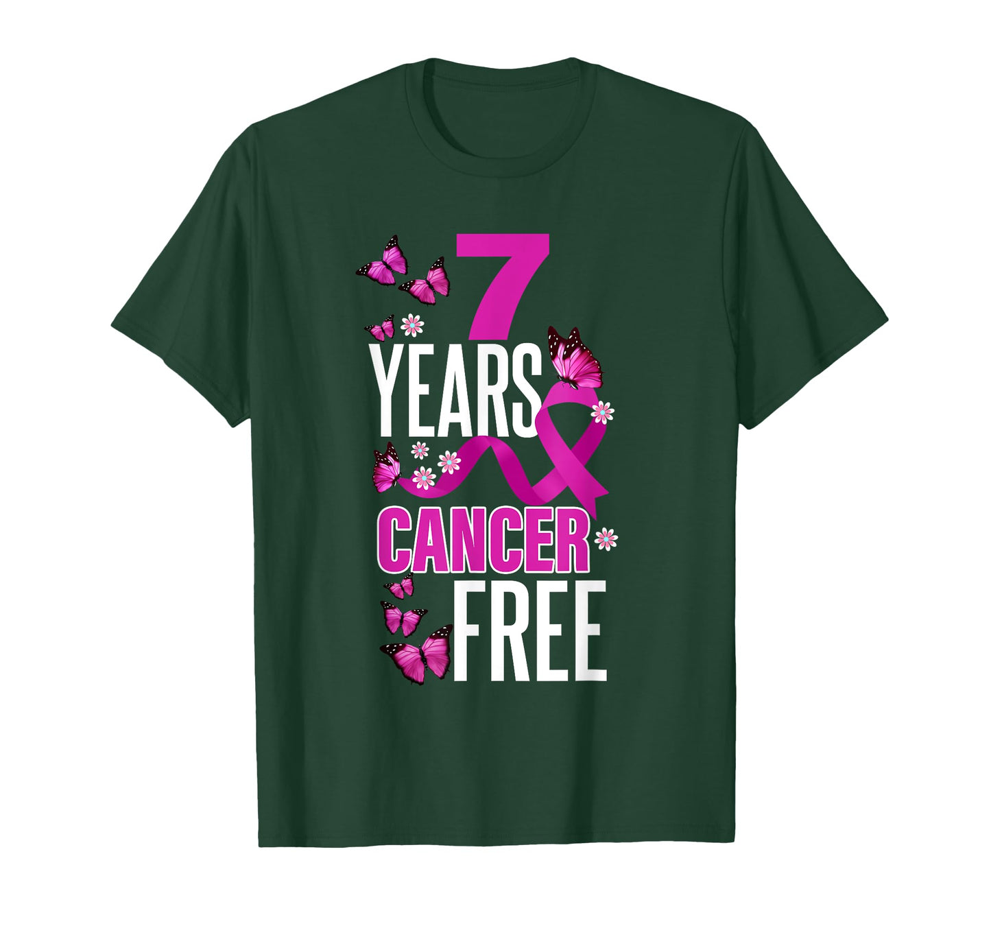 Seven Year Cancer Free For Breast Cancer Awareness T-Shirt