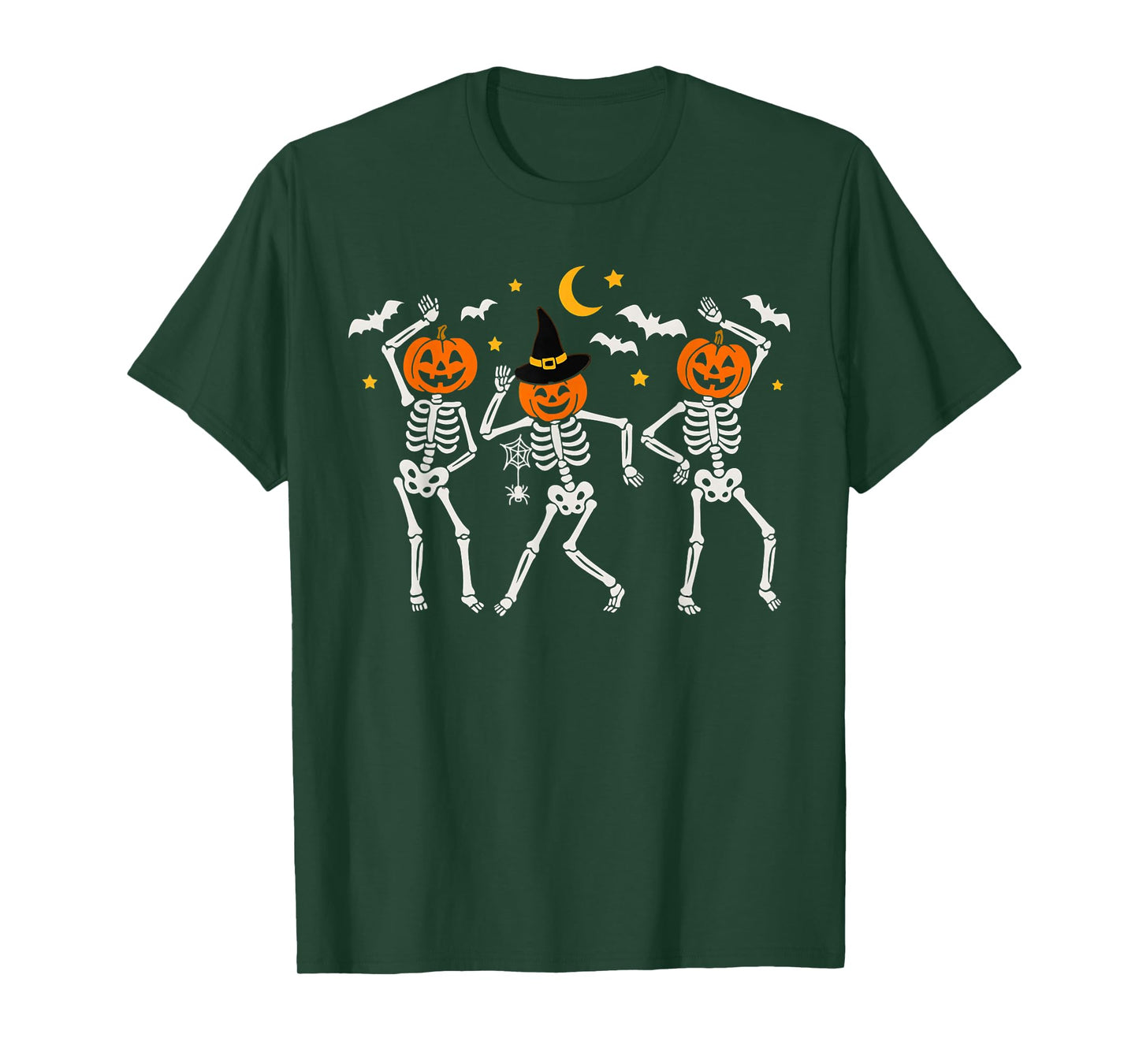 Dancing Pumpkin Skeleton Halloween Costume Horror Ghost T-Shirt