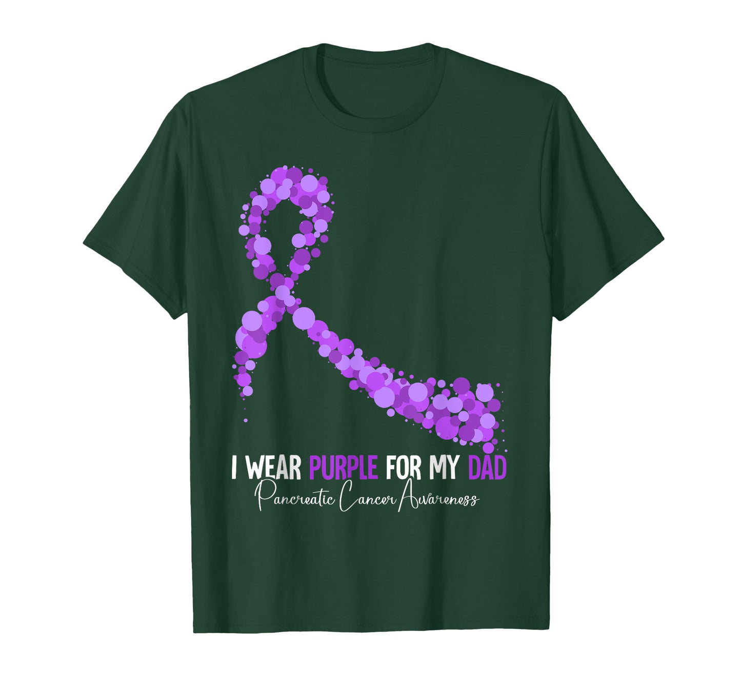 Pancreatic Cancer Awareness Support Purple Ribbon for My Dad T-Shirt