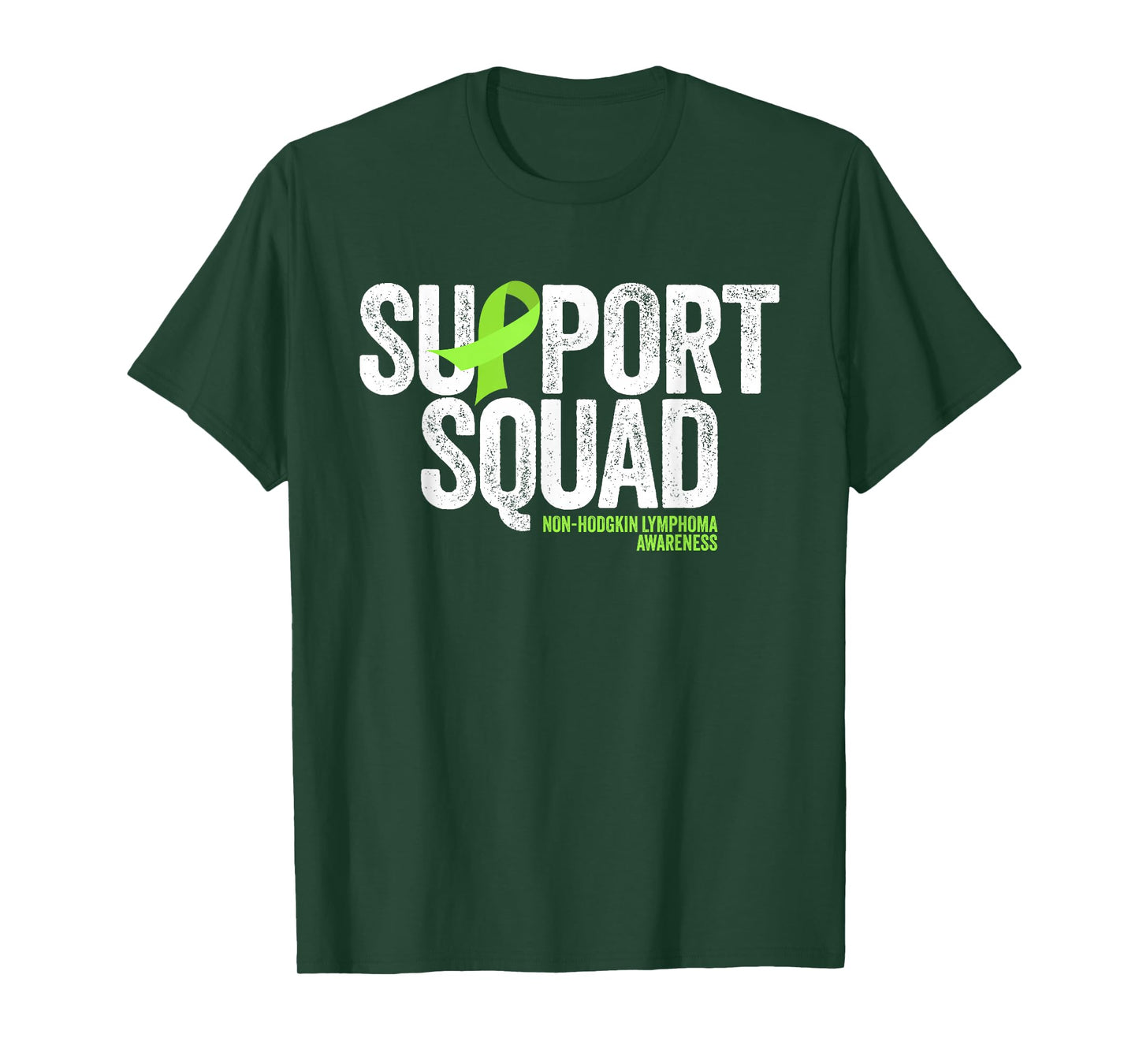 Support Squad Distressed Non Hodgkin Lymphoma Awareness T-Shirt