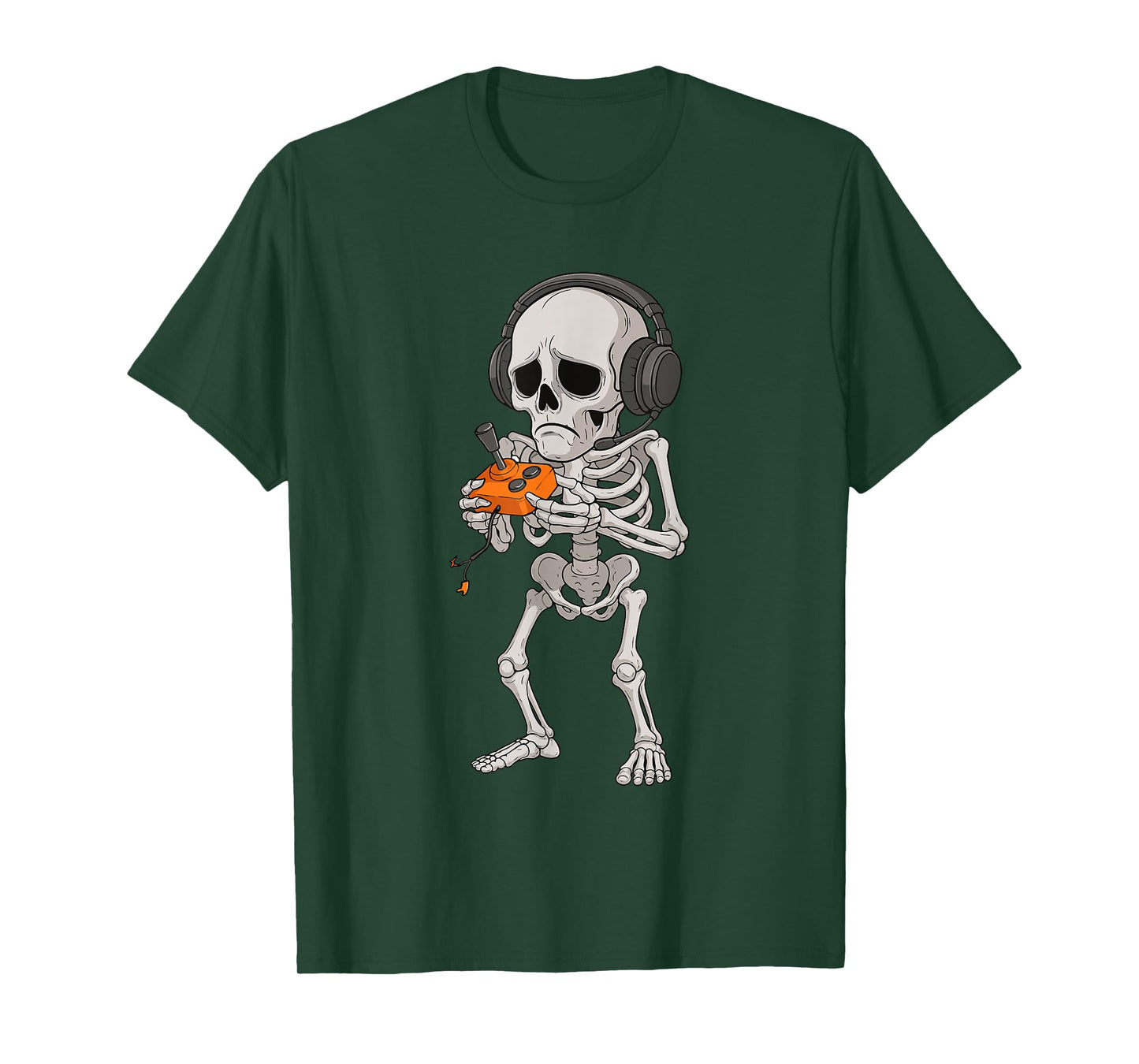 Halloween Skeleton Gamer Video Gaming Funny Skeleton Gaming T-Shirt