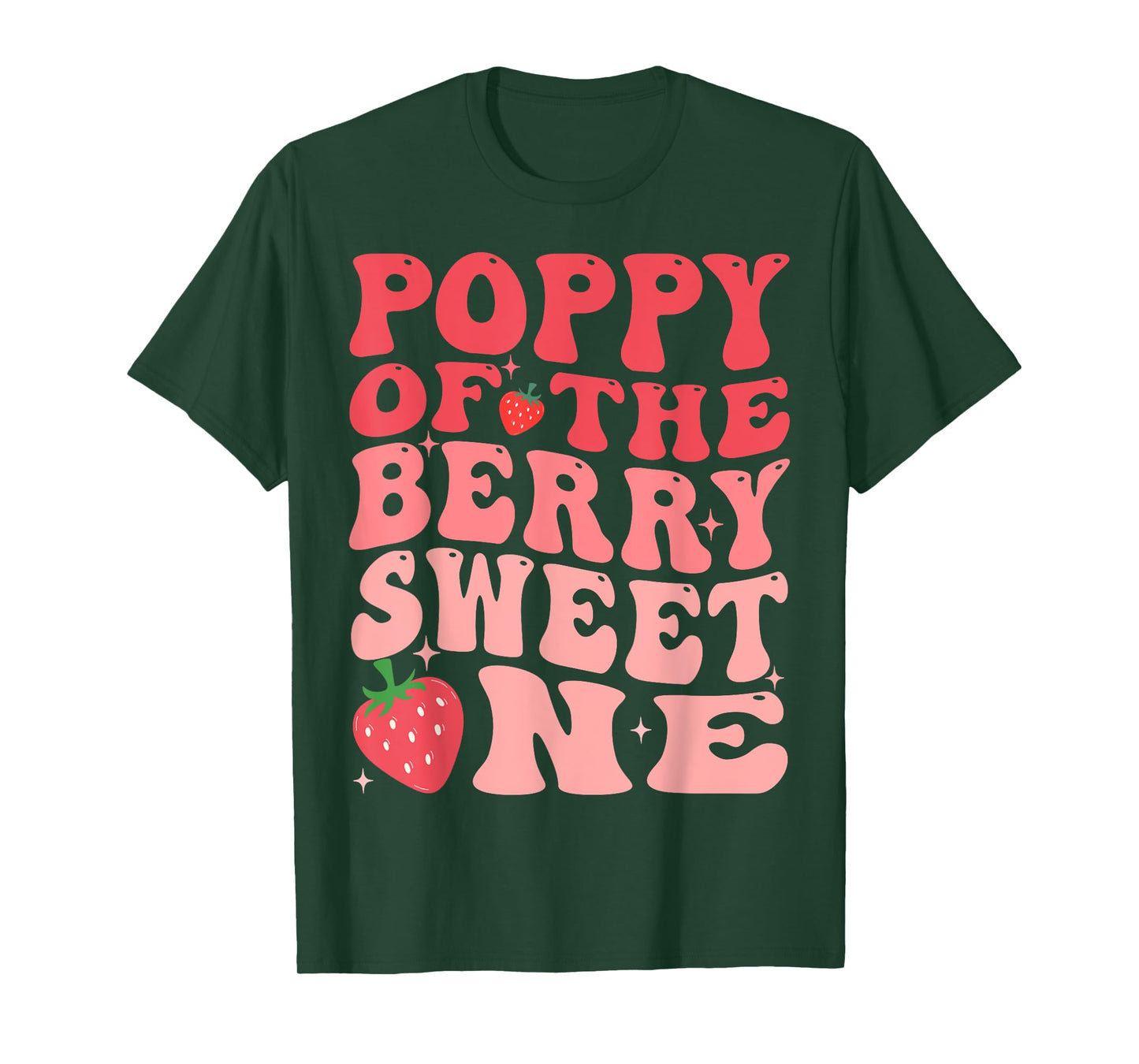 Poppy Of The Berry Sweet One 1st Birthday Strawberry T-Shirt